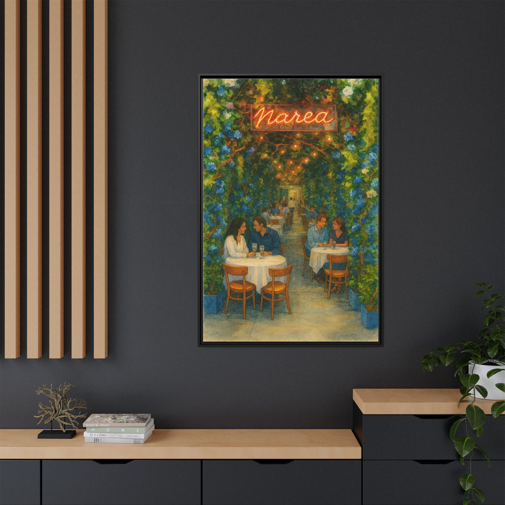 Marea — Restaurant Print | Matte Canvas + Wooden Frame