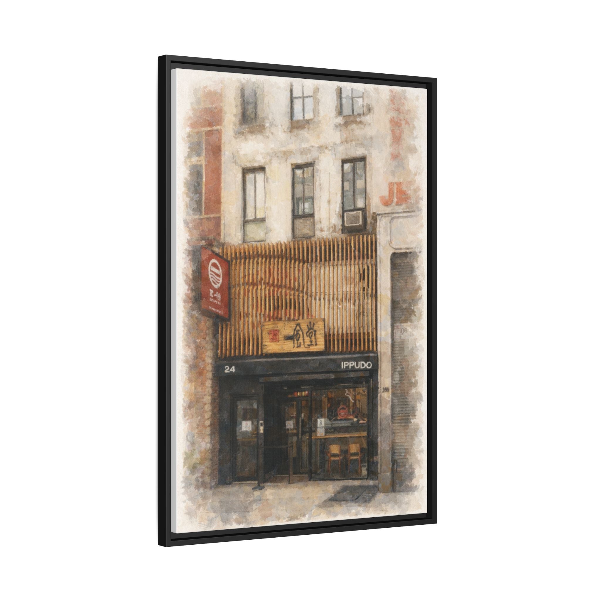 Ippudo — Restaurant Print | Matte Canvas + Wooden Frame