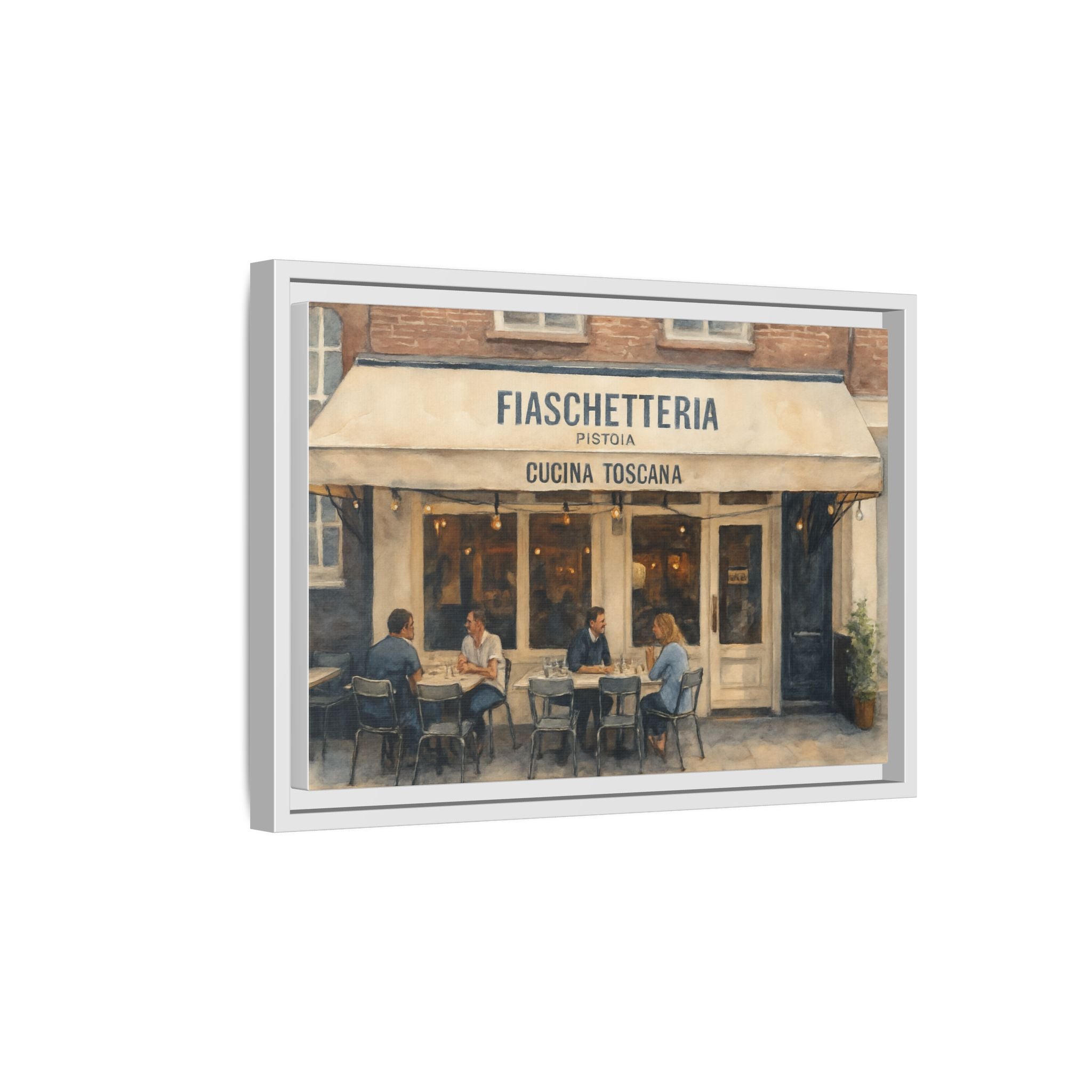 Fiaschetteria Pistoia — Restaurant Print | Matte Canvas + Wooden Frame