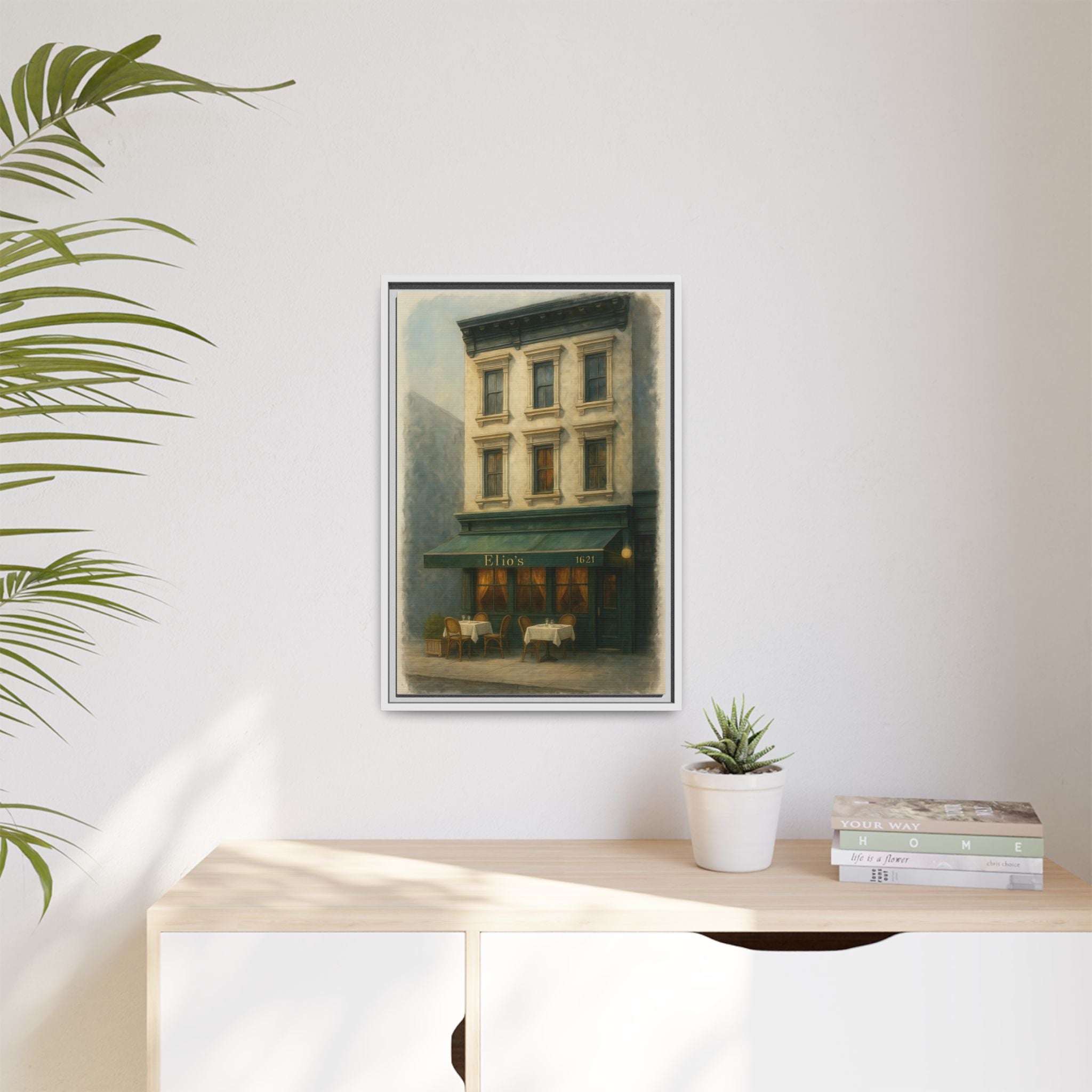 Elios Restaurant — Restaurant Print | Matte Canvas + Wooden Frame