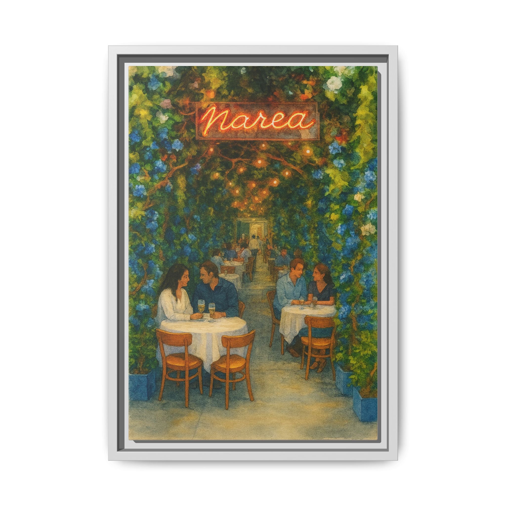 Marea — Restaurant Print | Matte Canvas + Wooden Frame