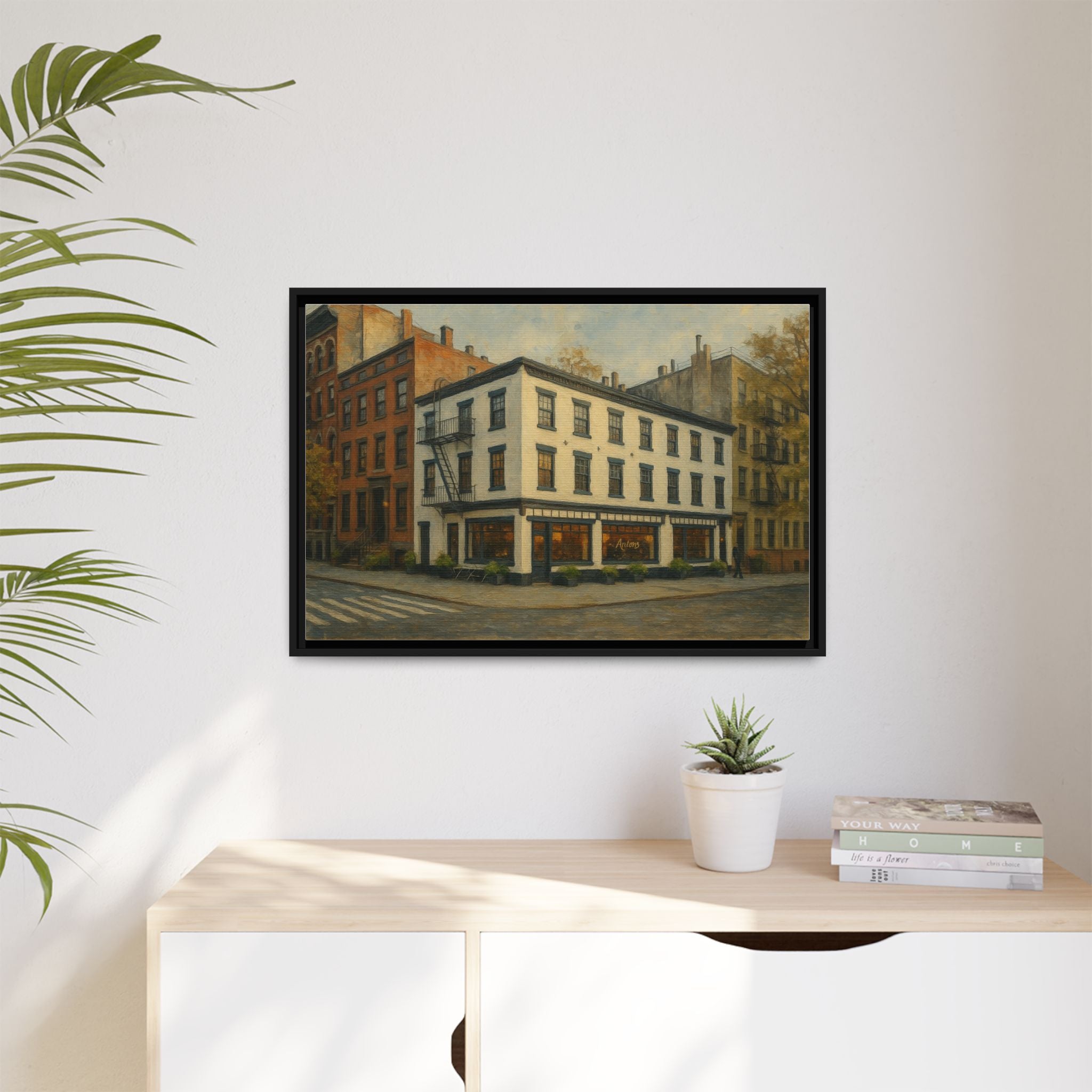 Anton's — Restaurant Print | Matte Canvas + Wooden Frame