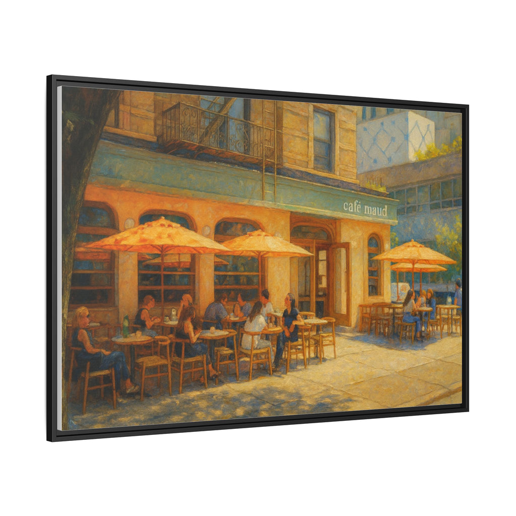 Café Maud — Restaurant Print | Matte Canvas + Wooden Frame