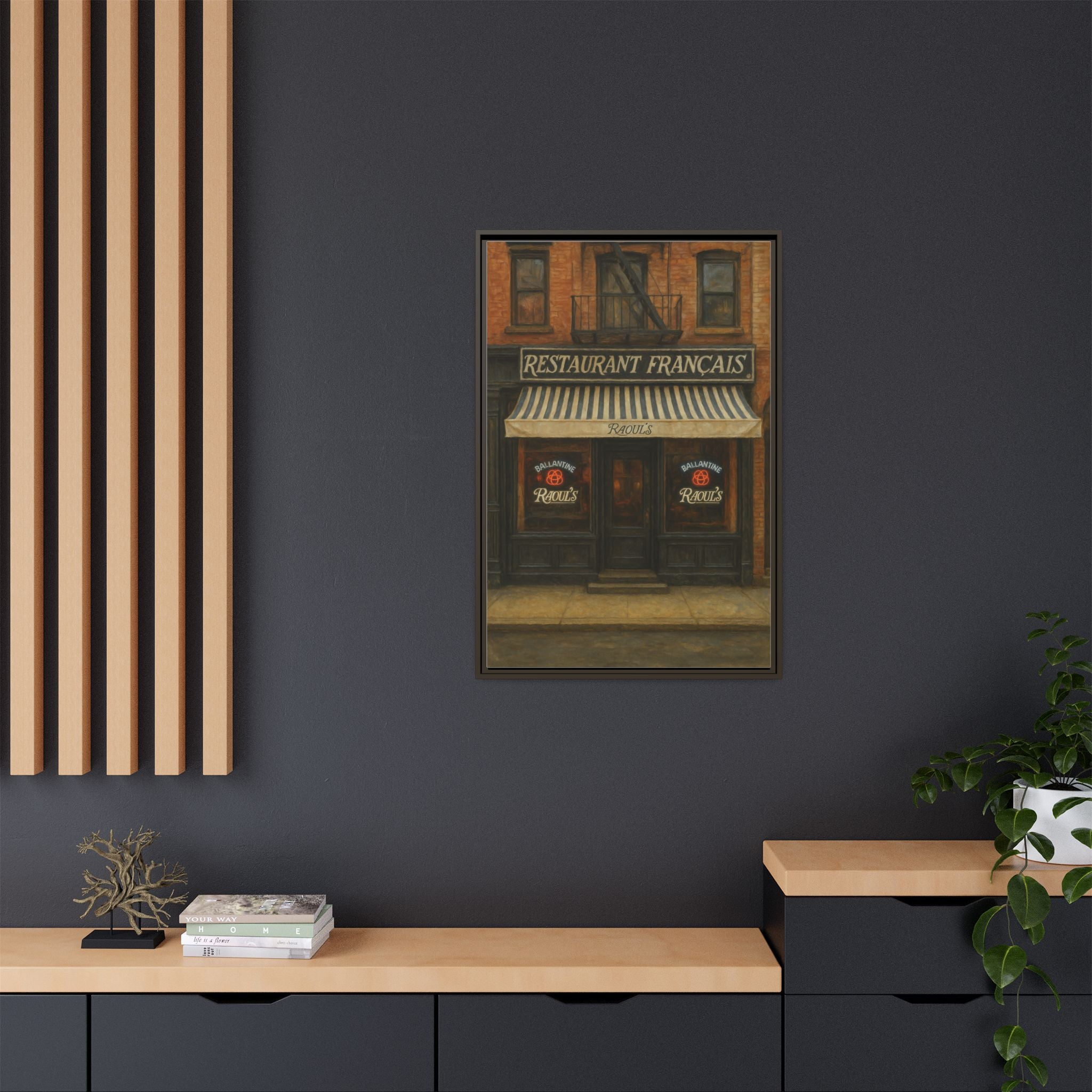 Raoul's Restaurant — Restaurant Print | Matte Canvas + Wooden Frame