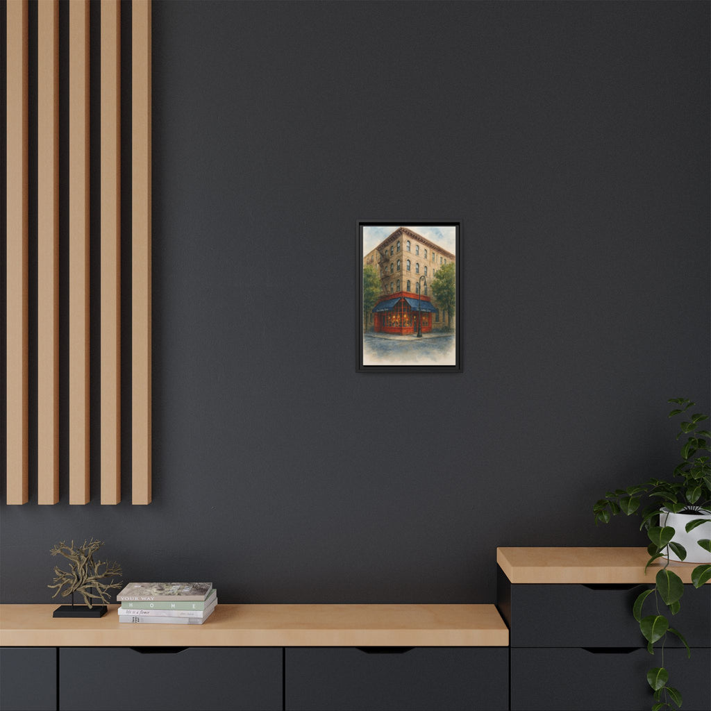 The Little Owl — Restaurant Print | Matte Canvas + Wooden Frame