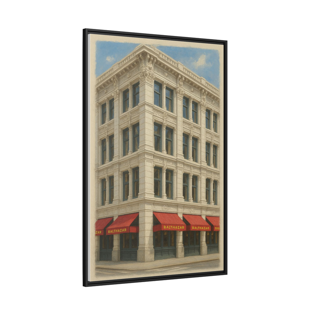 Balthazar Restaurant — Restaurant Print | Matte Canvas + Wooden Frame