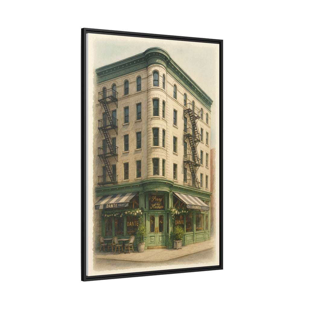 Dante West Village — Restaurant Print | Matte Canvas + Wooden Frame
