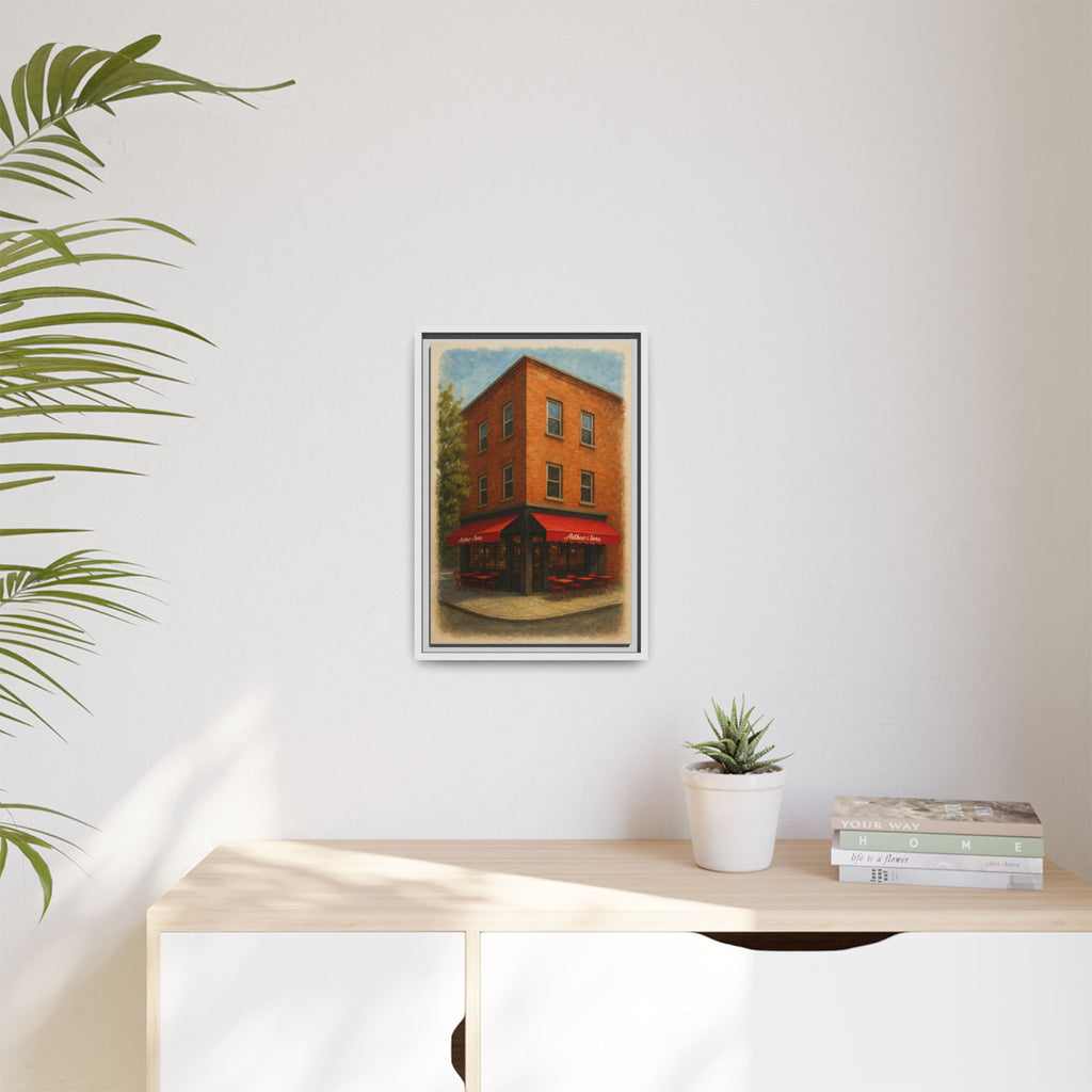 Arthur and Sons — Restaurant Print | Matte Canvas + Wooden Frame