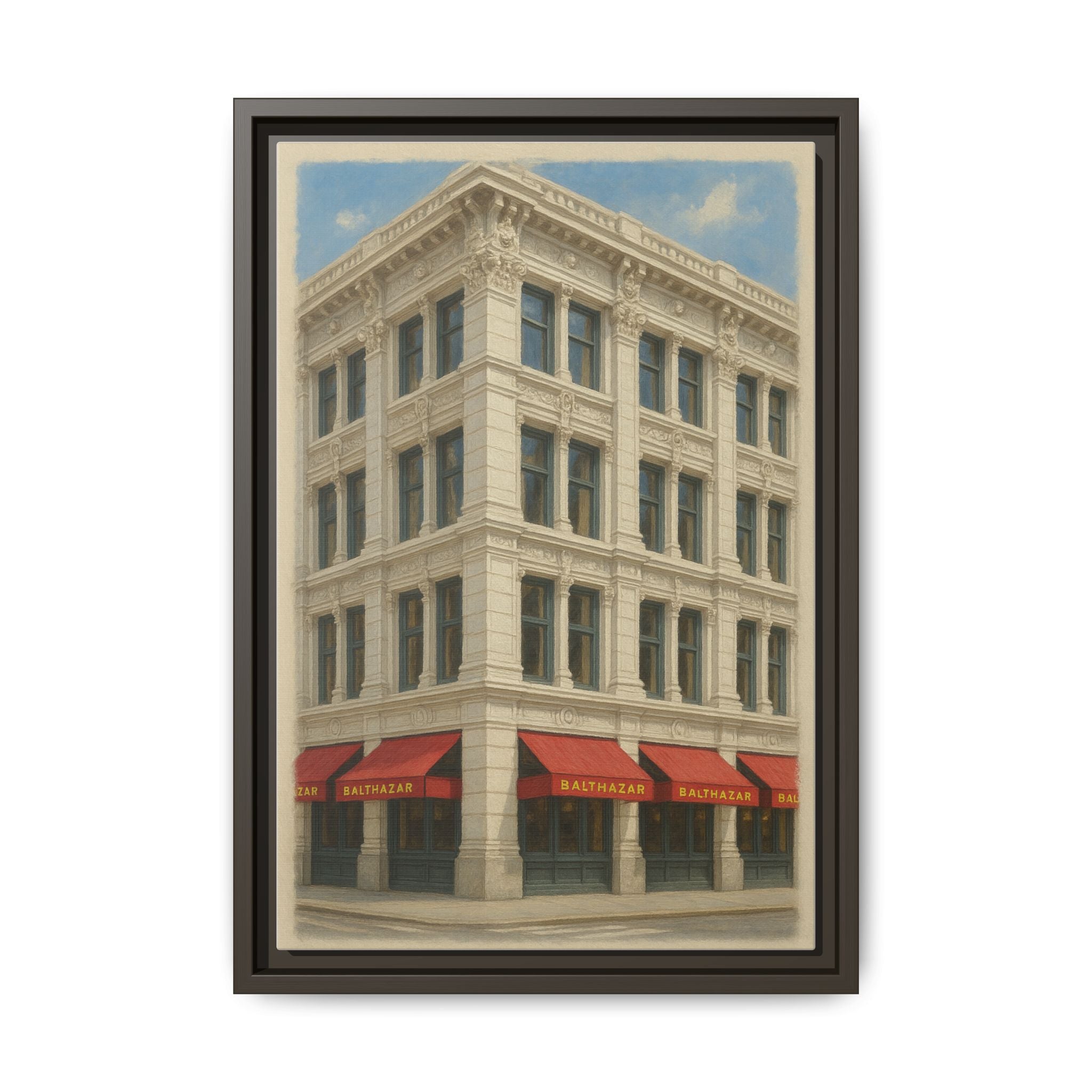 Balthazar Restaurant — Restaurant Print | Matte Canvas + Wooden Frame
