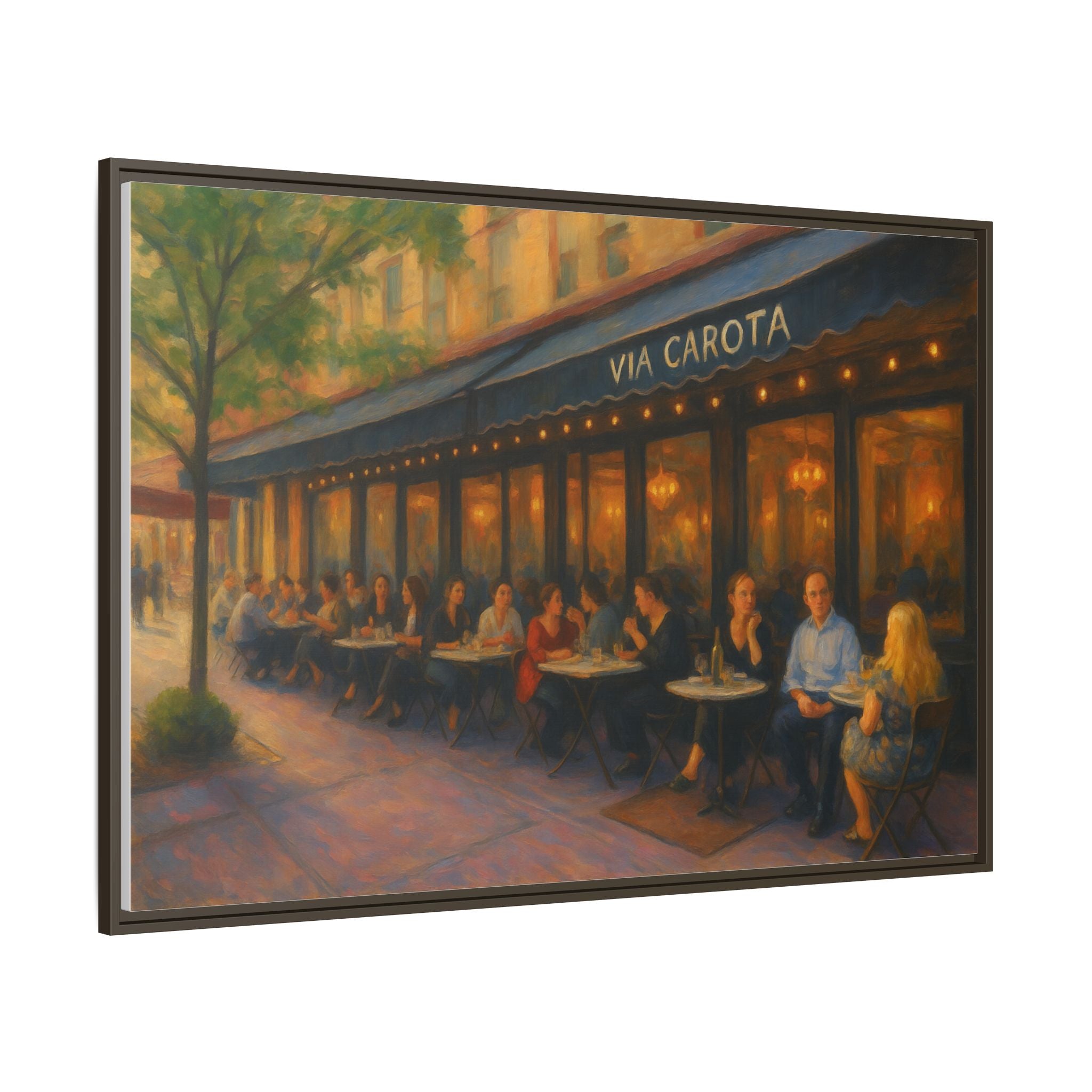 Via Carota — Restaurant Print | Matte Canvas + Wooden Frame