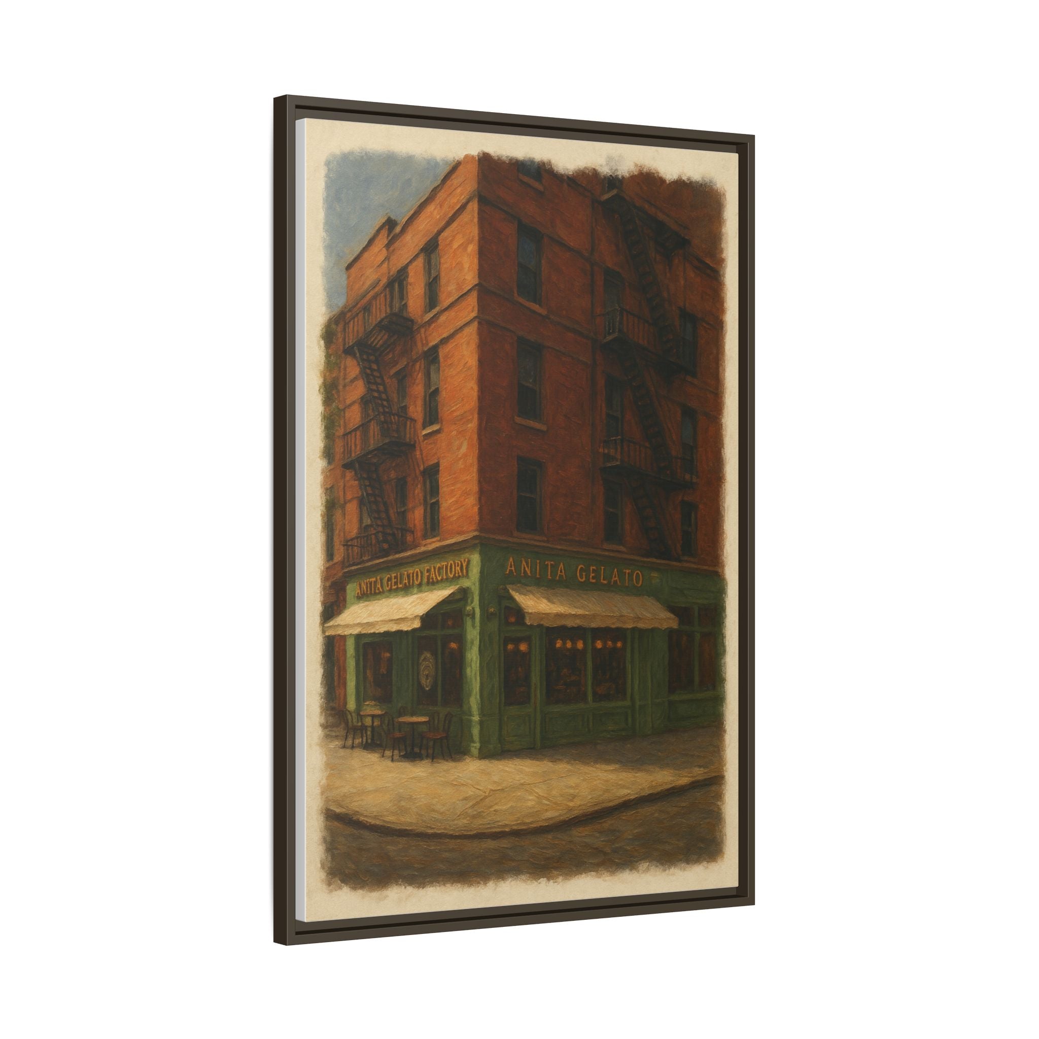 Anita Gelato — Restaurant Print | Matte Canvas + Wooden Frame