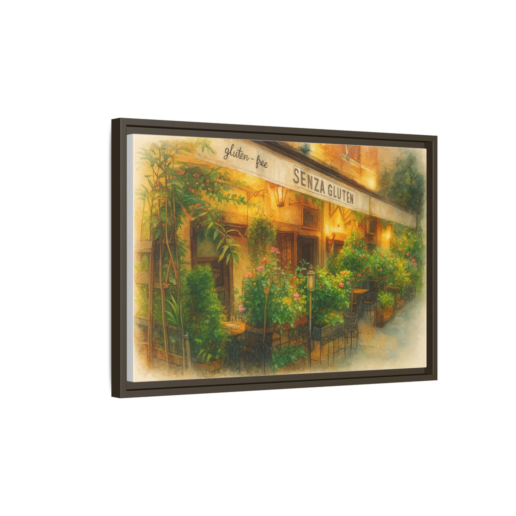 Senza Gluten — Restaurant Print | Matte Canvas + Wooden Frame