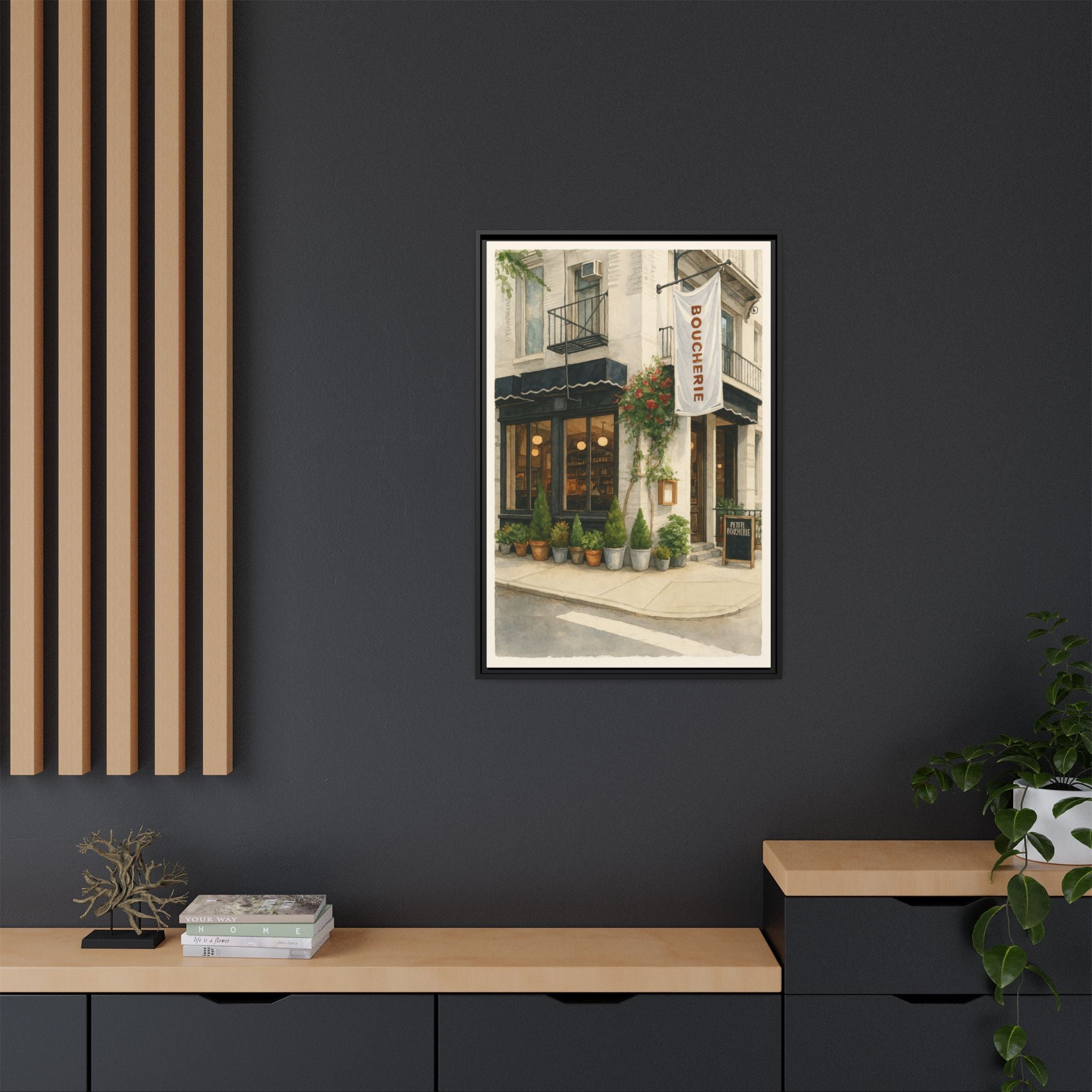 Petite Boucherie — Restaurant Print | Matte Canvas + Wooden Frame