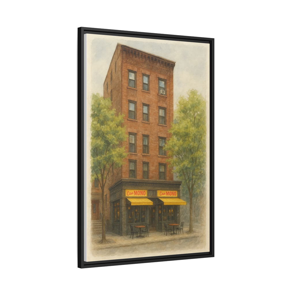 Casa Mono — Restaurant Print | Matte Canvas + Wooden Frame
