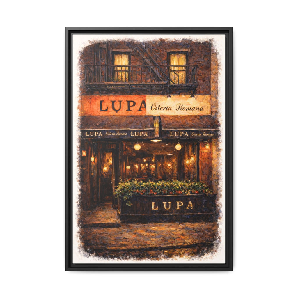 Lupa Osteria Romana — Restaurant Print | Matte Canvas + Wooden Frame