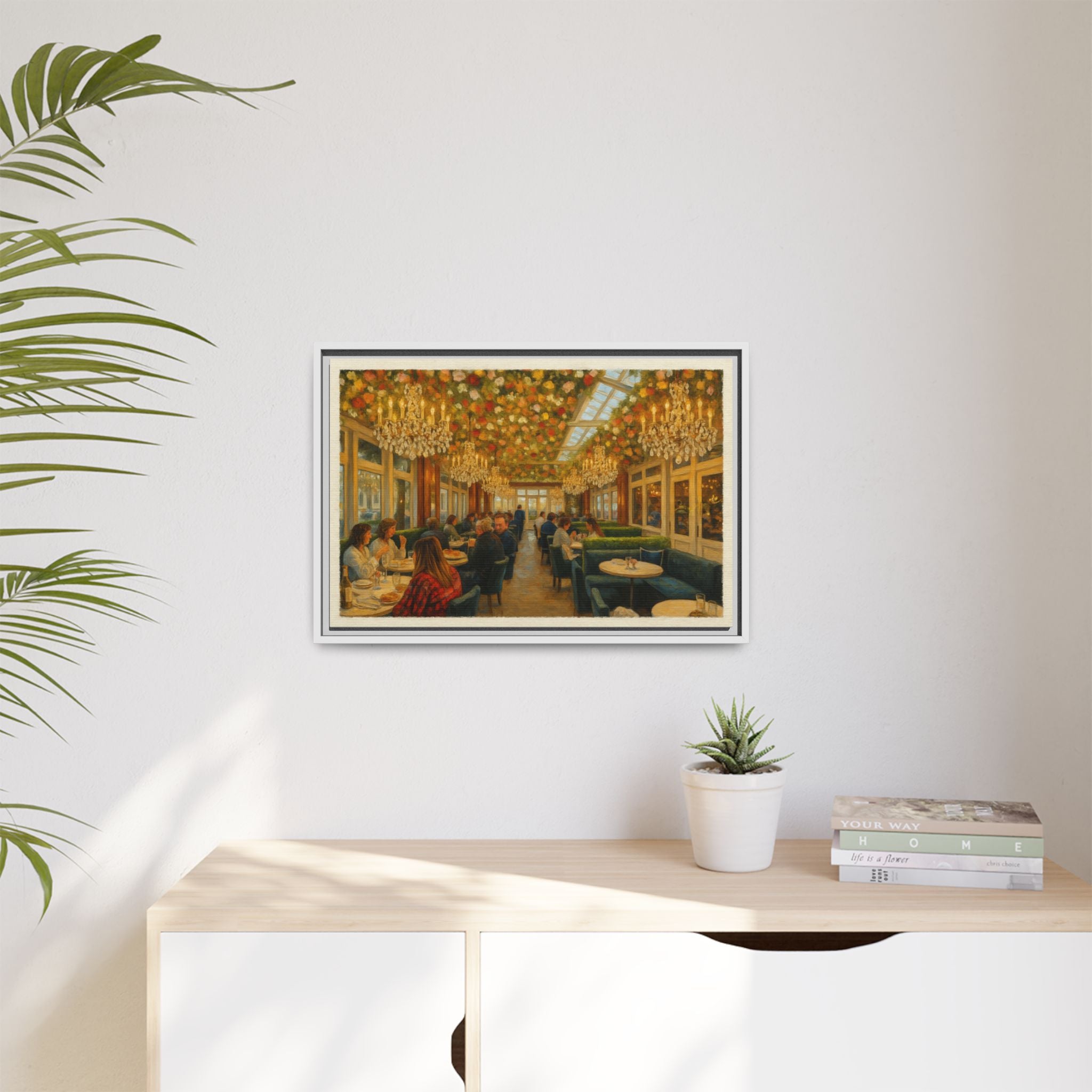 RH Rooftop — Restaurant Print | Matte Canvas + Wooden Frame