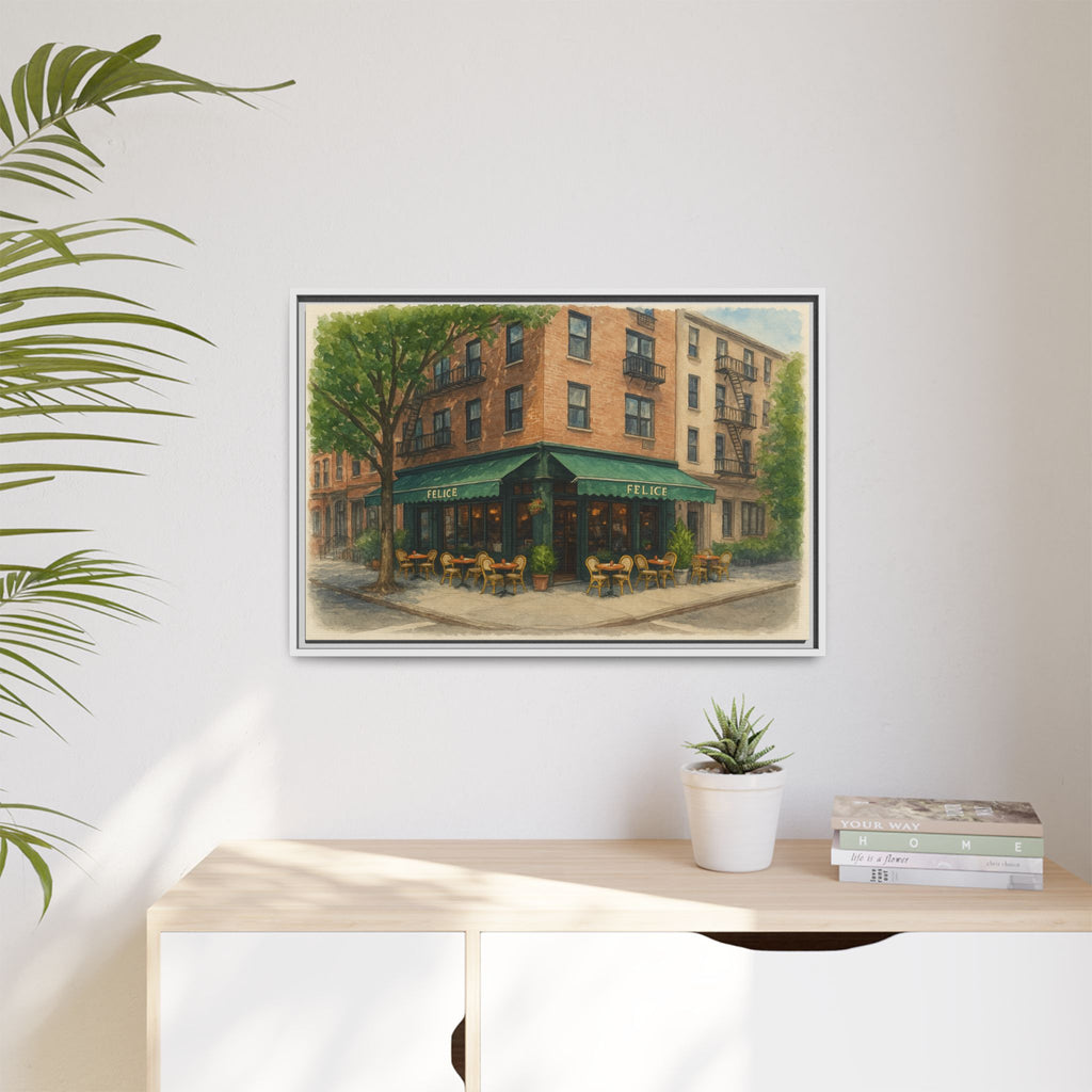 Felice — Restaurant Print | Matte Canvas + Wooden Frame