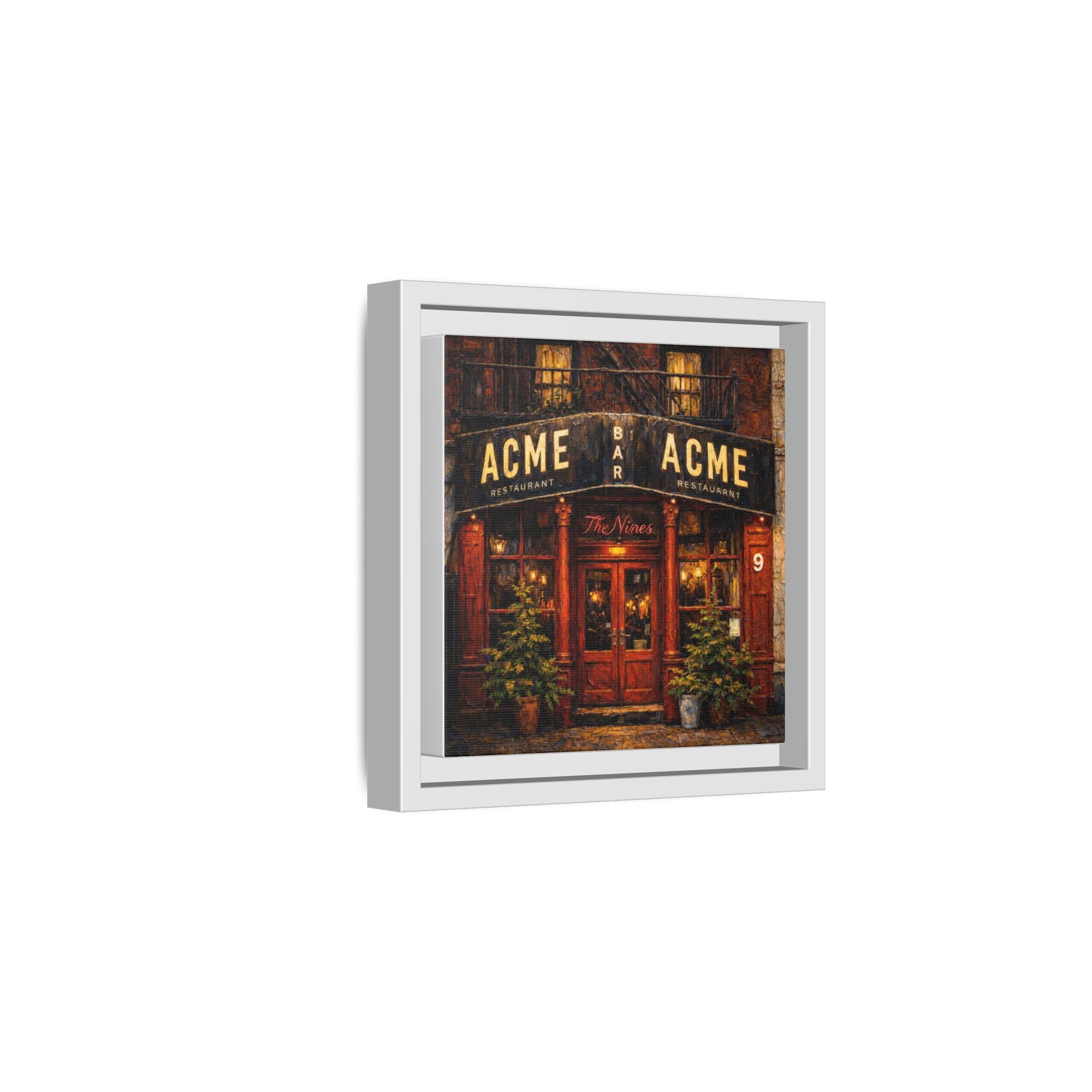 The Nines — Restaurant Print | Matte Canvas + Wooden Frame