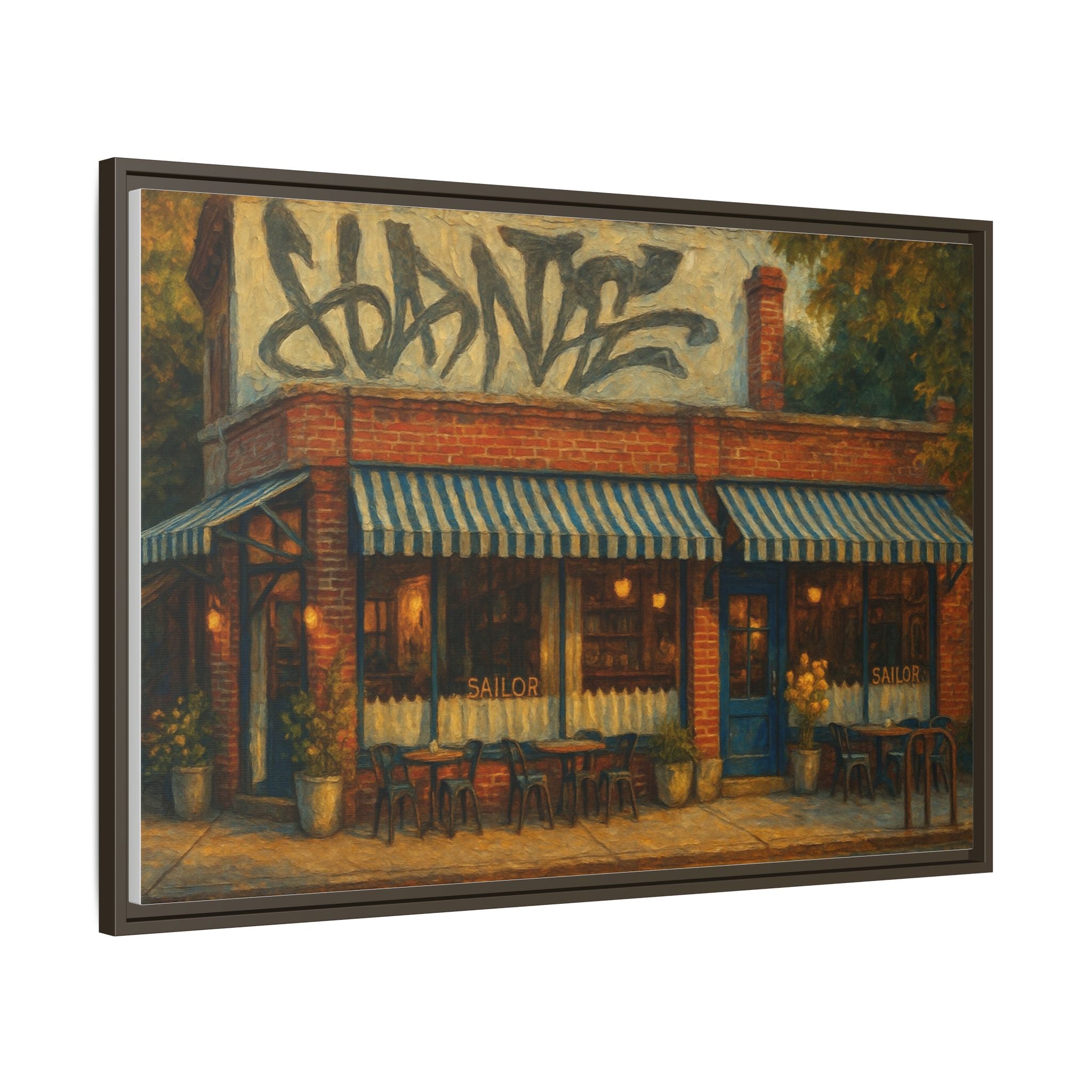 Sailor NYC restaurant painting framed canvas wall art