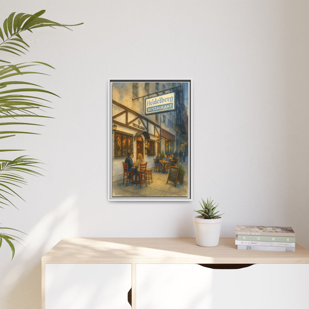 Heidelberg — Restaurant Print | Matte Canvas + Wooden Frame