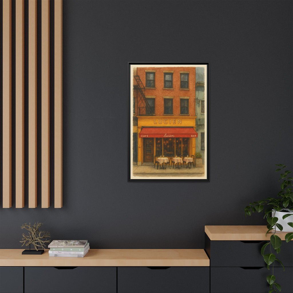 Lucien Restaurant — Restaurant Print | Matte Canvas + Wooden Frame