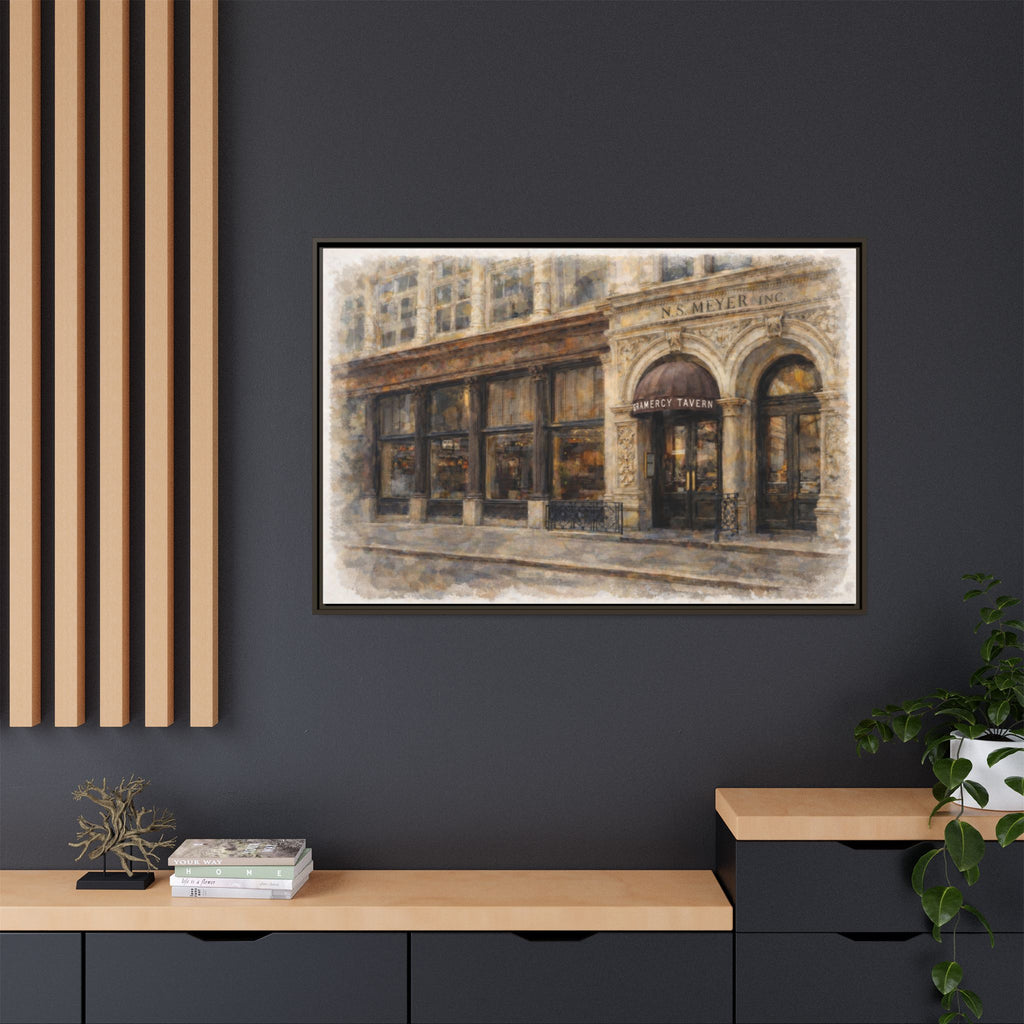 Gramercy Tavern — Restaurant Print | Matte Canvas + Wooden Frame
