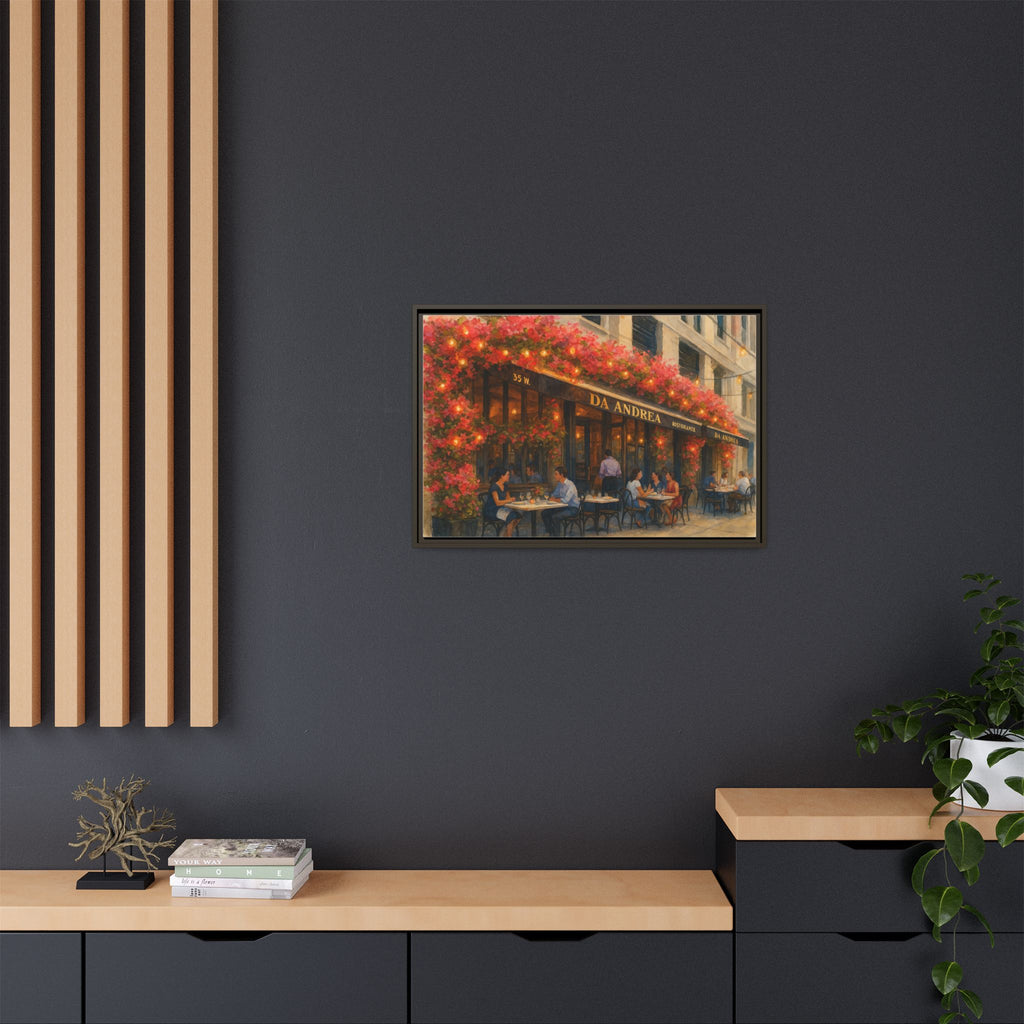 Da Andrea — Restaurant Print | Matte Canvas + Wooden Frame