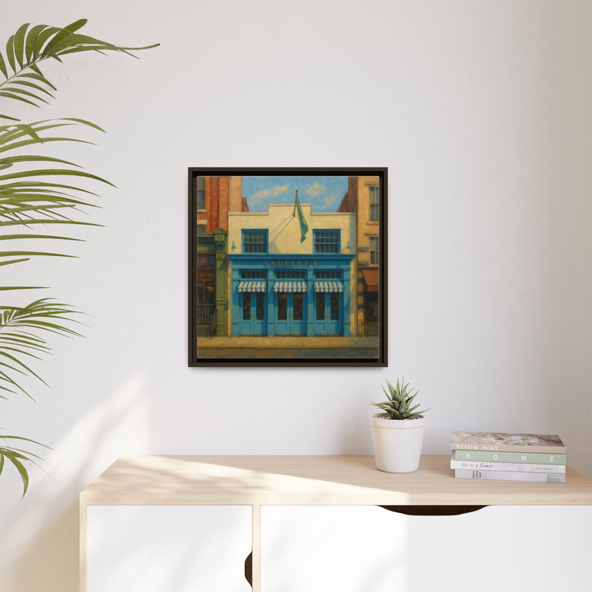 Sadelle's Restaurant — Restaurant Print | Matte Canvas + Wooden Frame