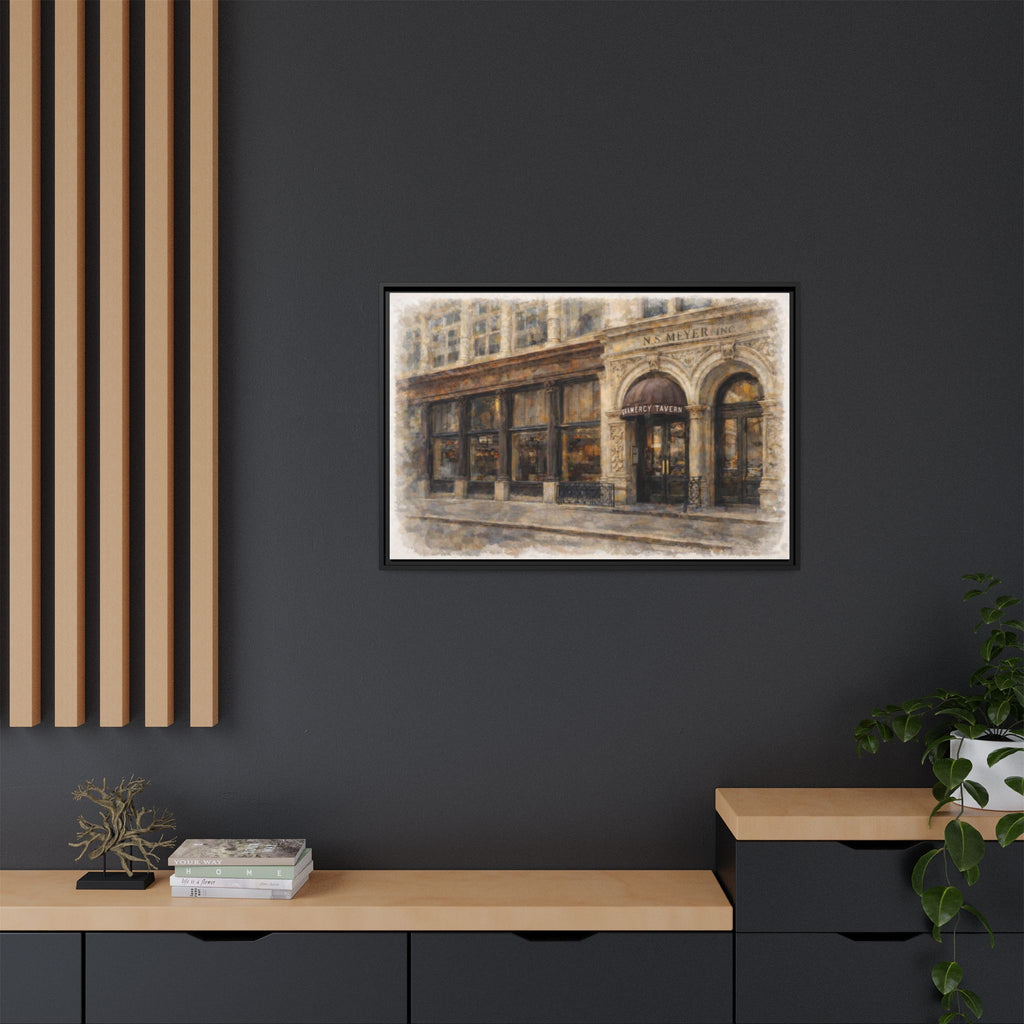 Gramercy Tavern — Restaurant Print | Matte Canvas + Wooden Frame