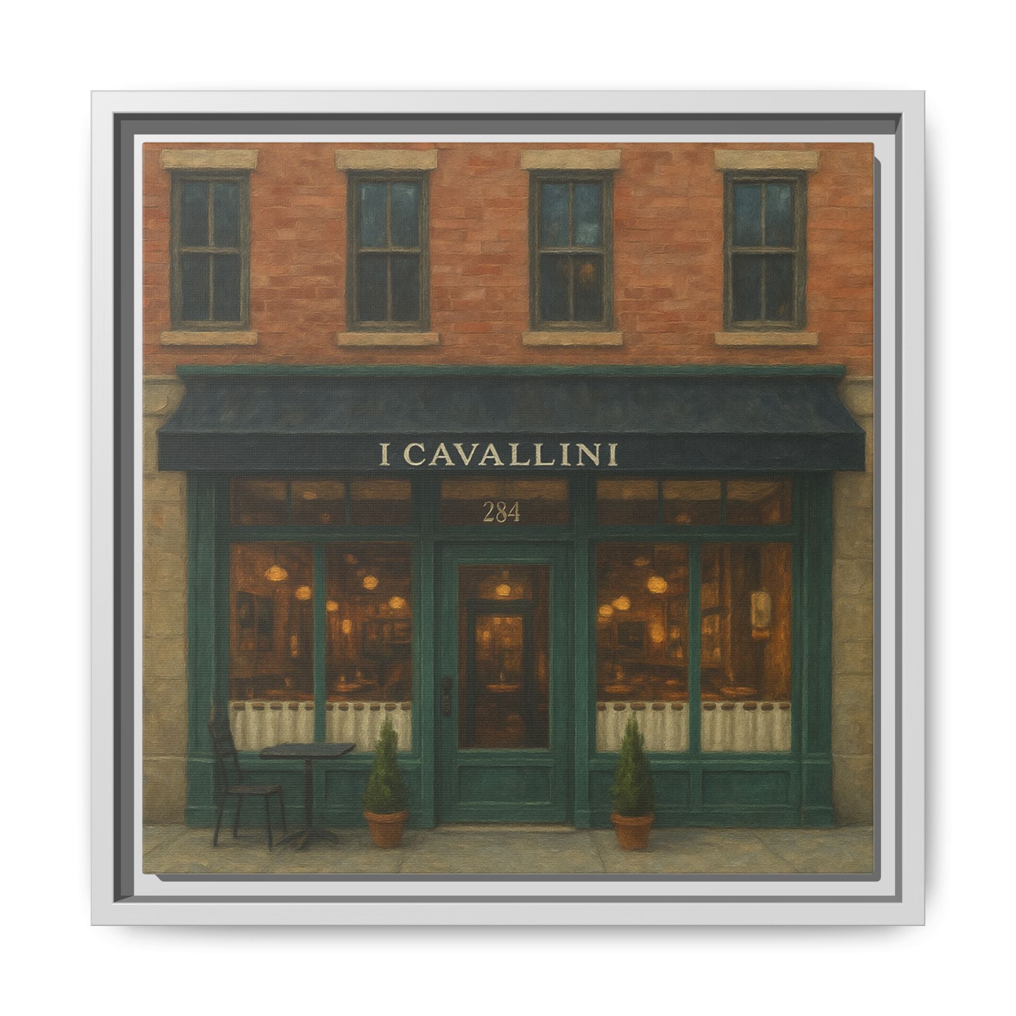 I Cavallini — Restaurant Print | Matte Canvas + Wooden Frame