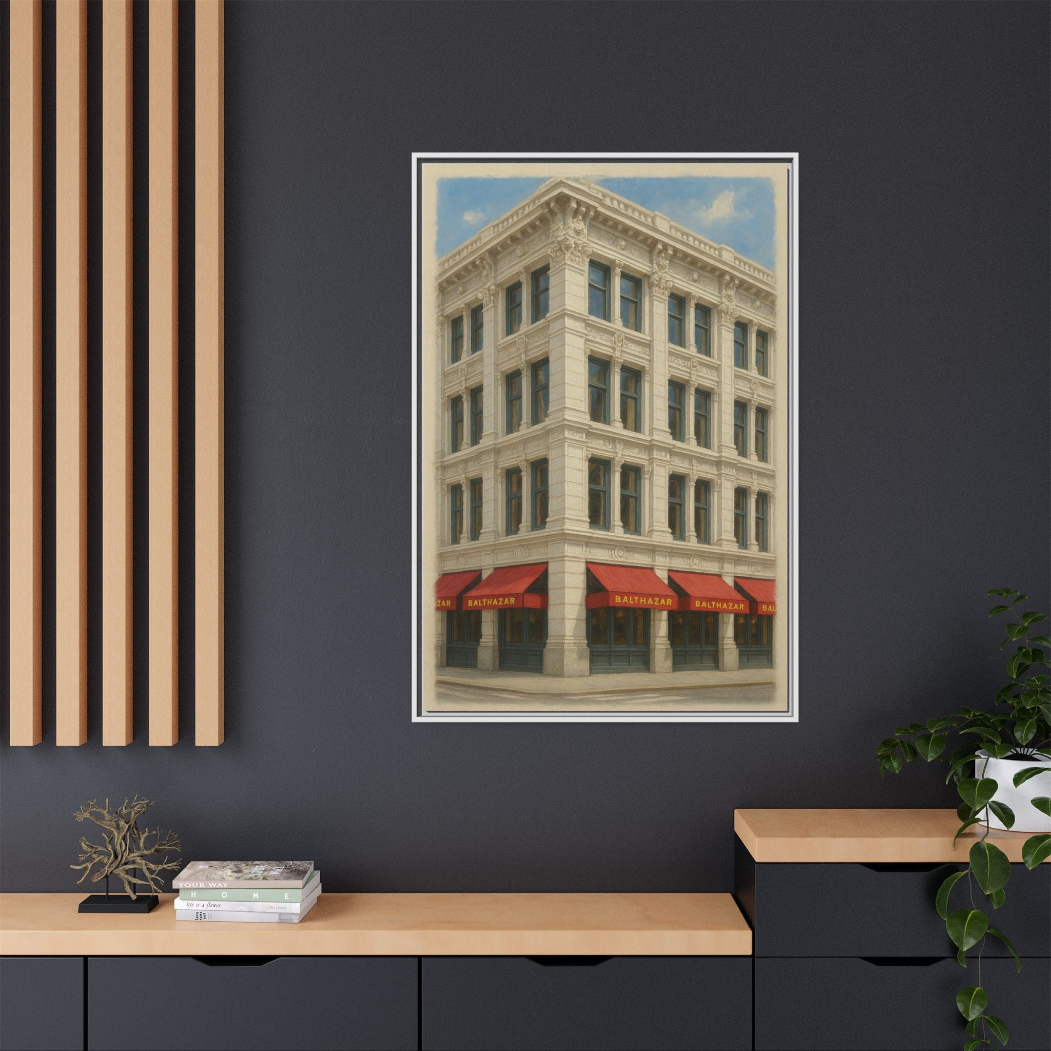Balthazar Restaurant — Restaurant Print | Matte Canvas + Wooden Frame