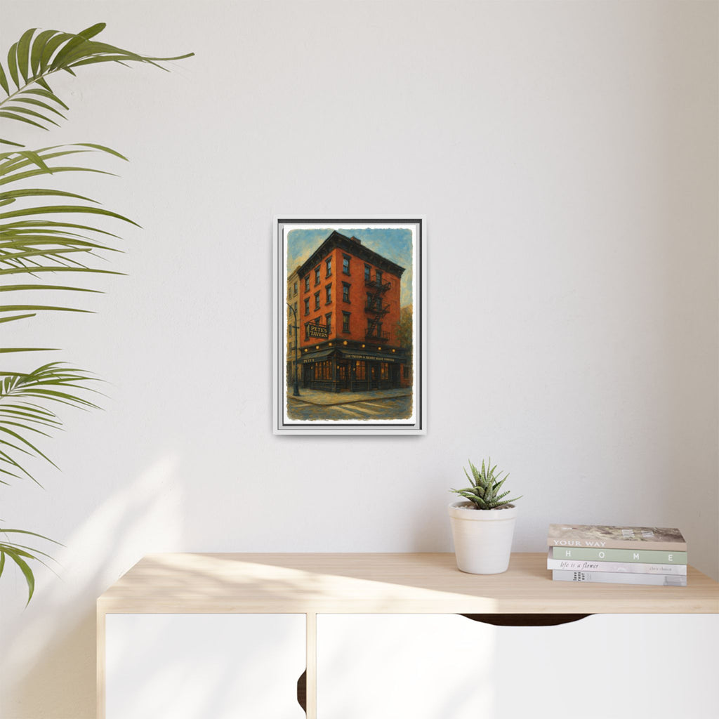 Pete's Tavern — Restaurant Print | Matte Canvas + Wooden Frame