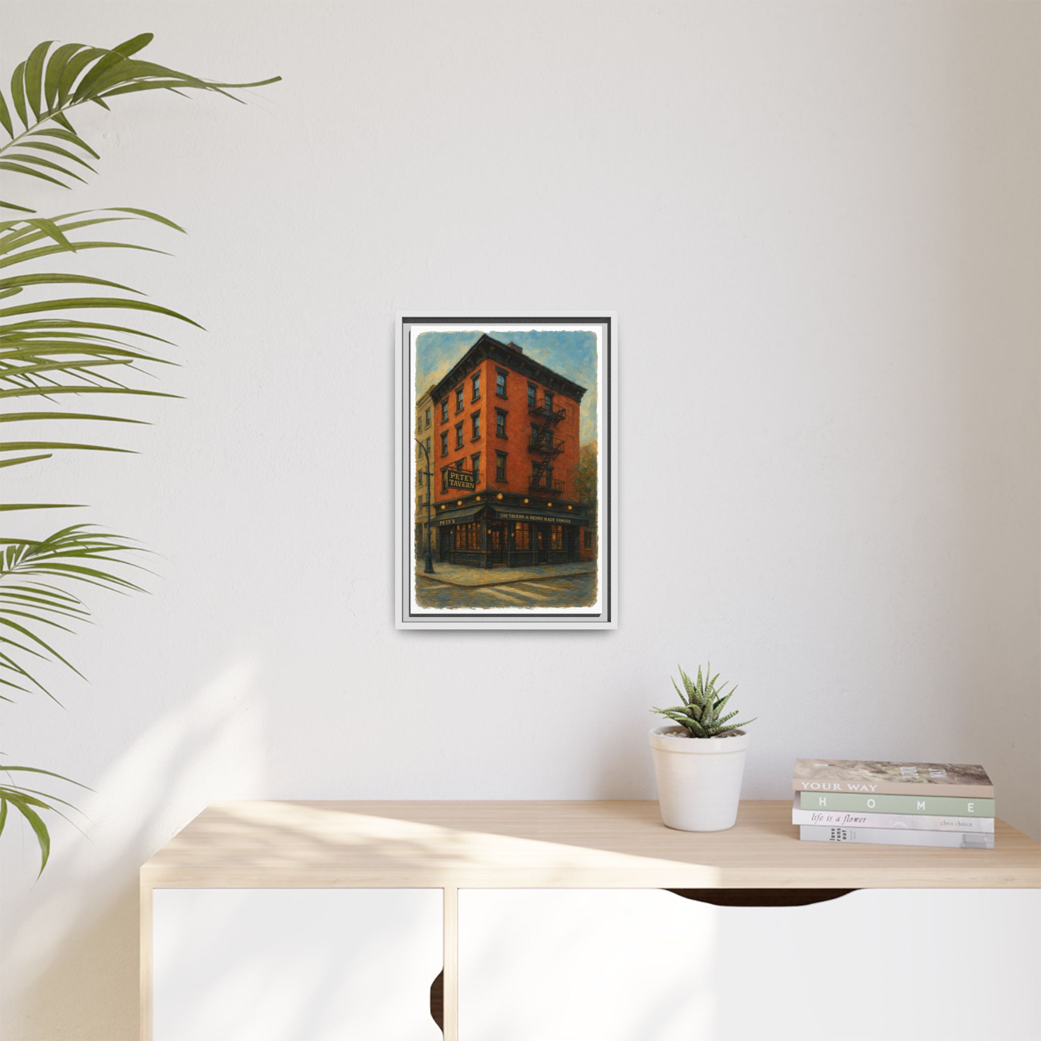 Pete's Tavern — Restaurant Print | Matte Canvas + Wooden Frame