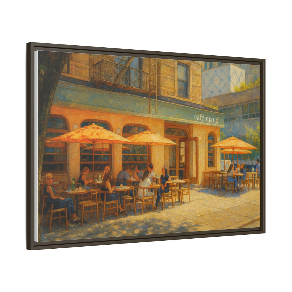 Café Maud — Restaurant Print | Matte Canvas + Wooden Frame