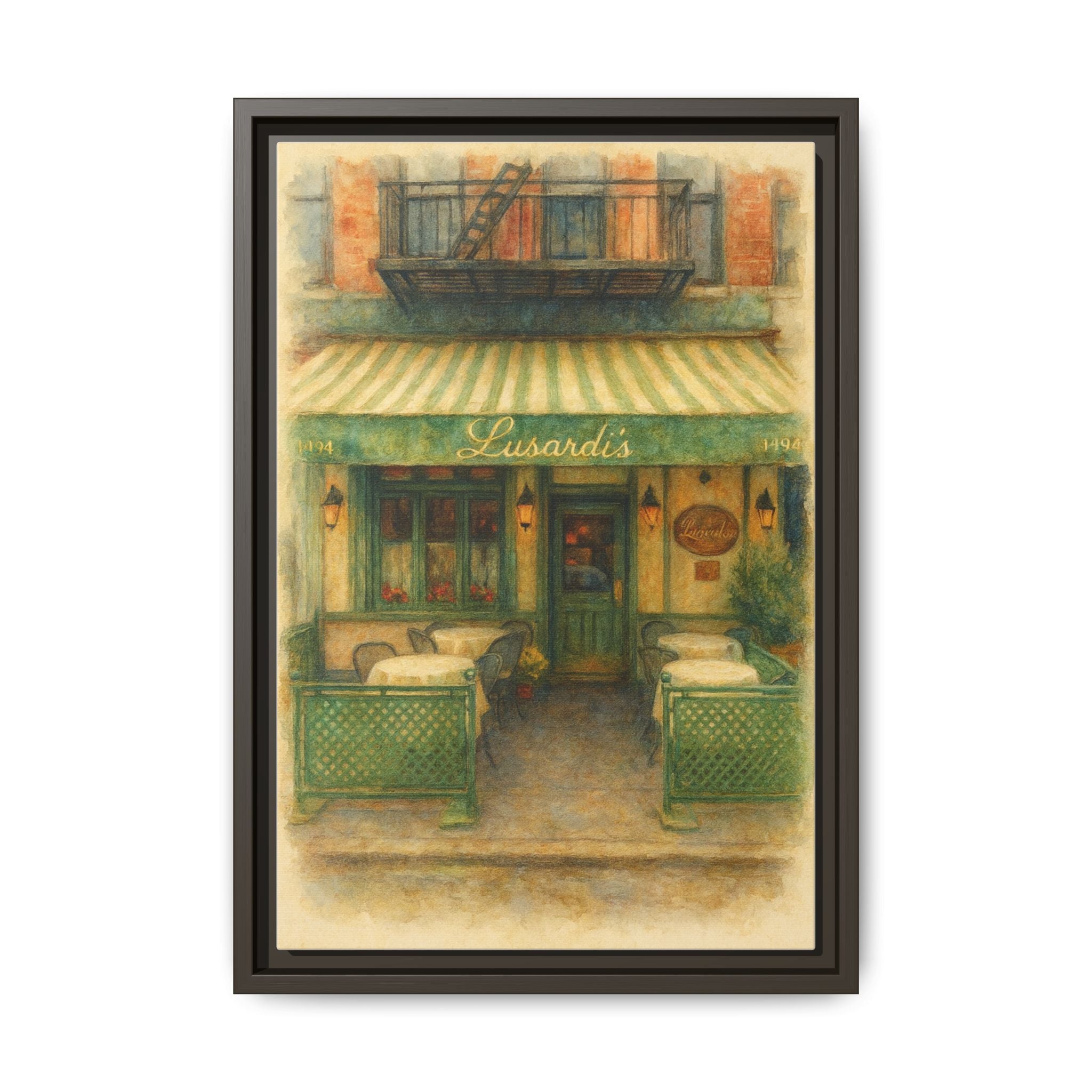 Lusardi's — Restaurant Print | Matte Canvas + Wooden Frame