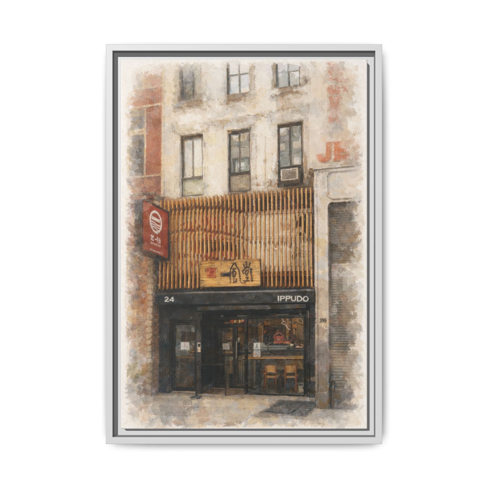Ippudo — Restaurant Print | Matte Canvas + Wooden Frame