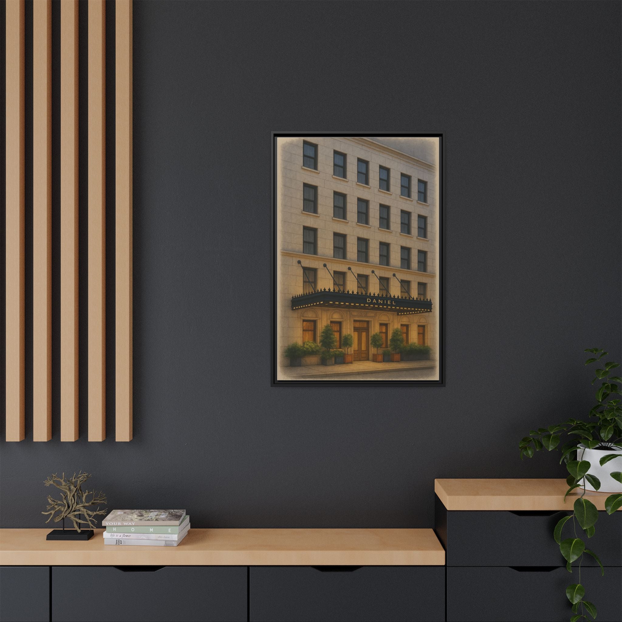 Restaurant Daniel — Restaurant Print | Matte Canvas + Wooden Frame