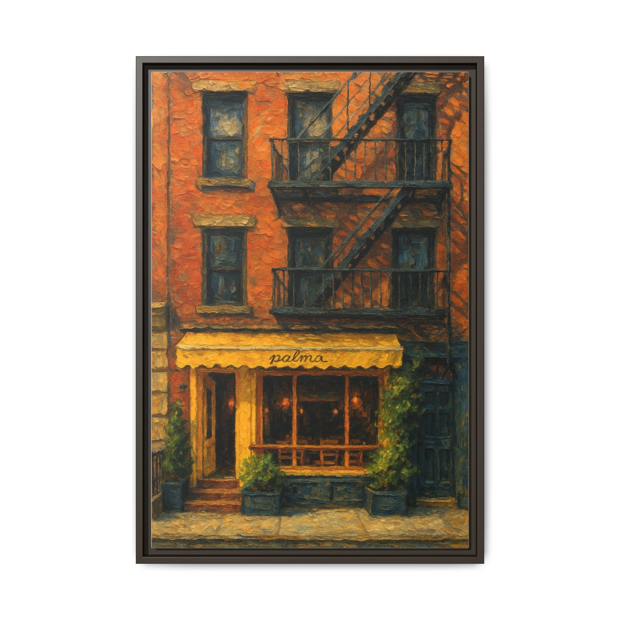 Palma II — Restaurant Print | Matte Canvas + Wooden Frame