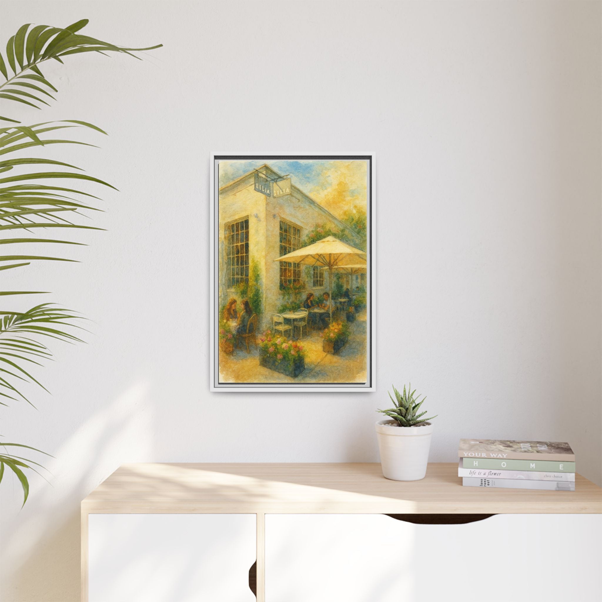 Lilia — Restaurant Print | Matte Canvas + Wooden Frame