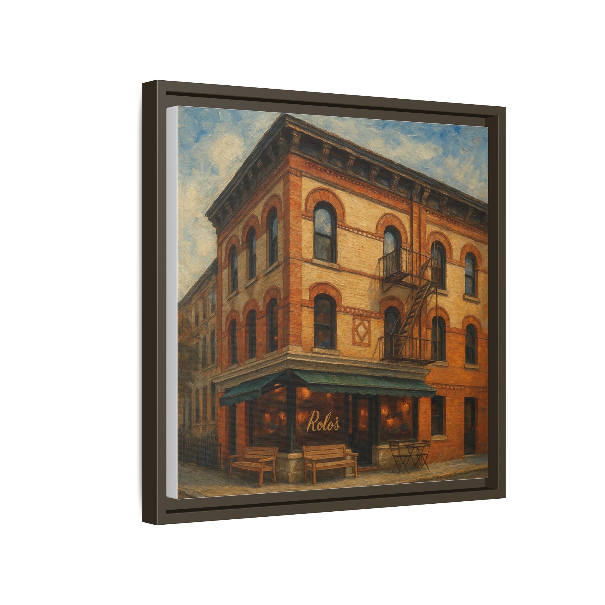 Rolo's — Restaurant Print | Matte Canvas + Wooden Frame