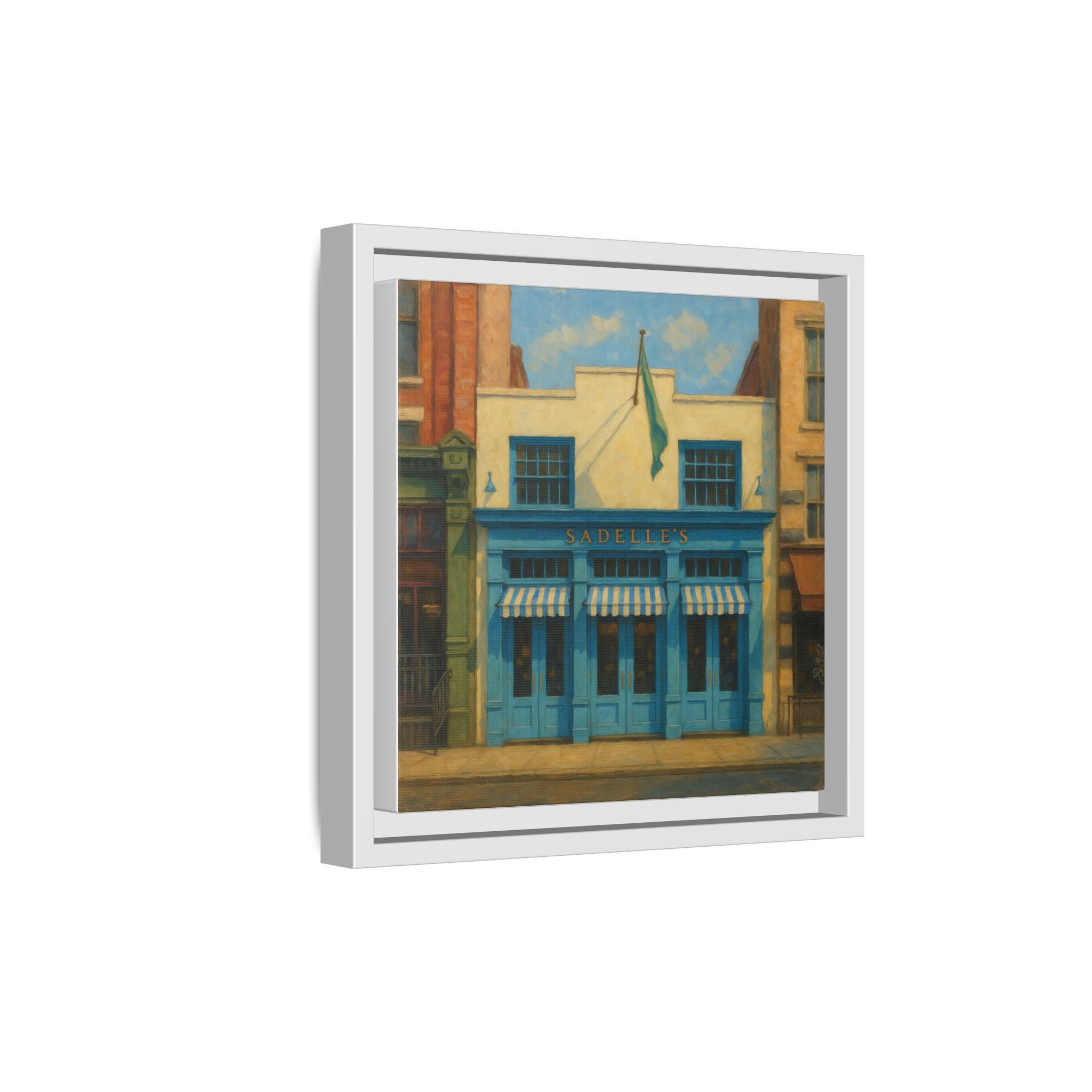 Sadelle's Restaurant — Restaurant Print | Matte Canvas + Wooden Frame