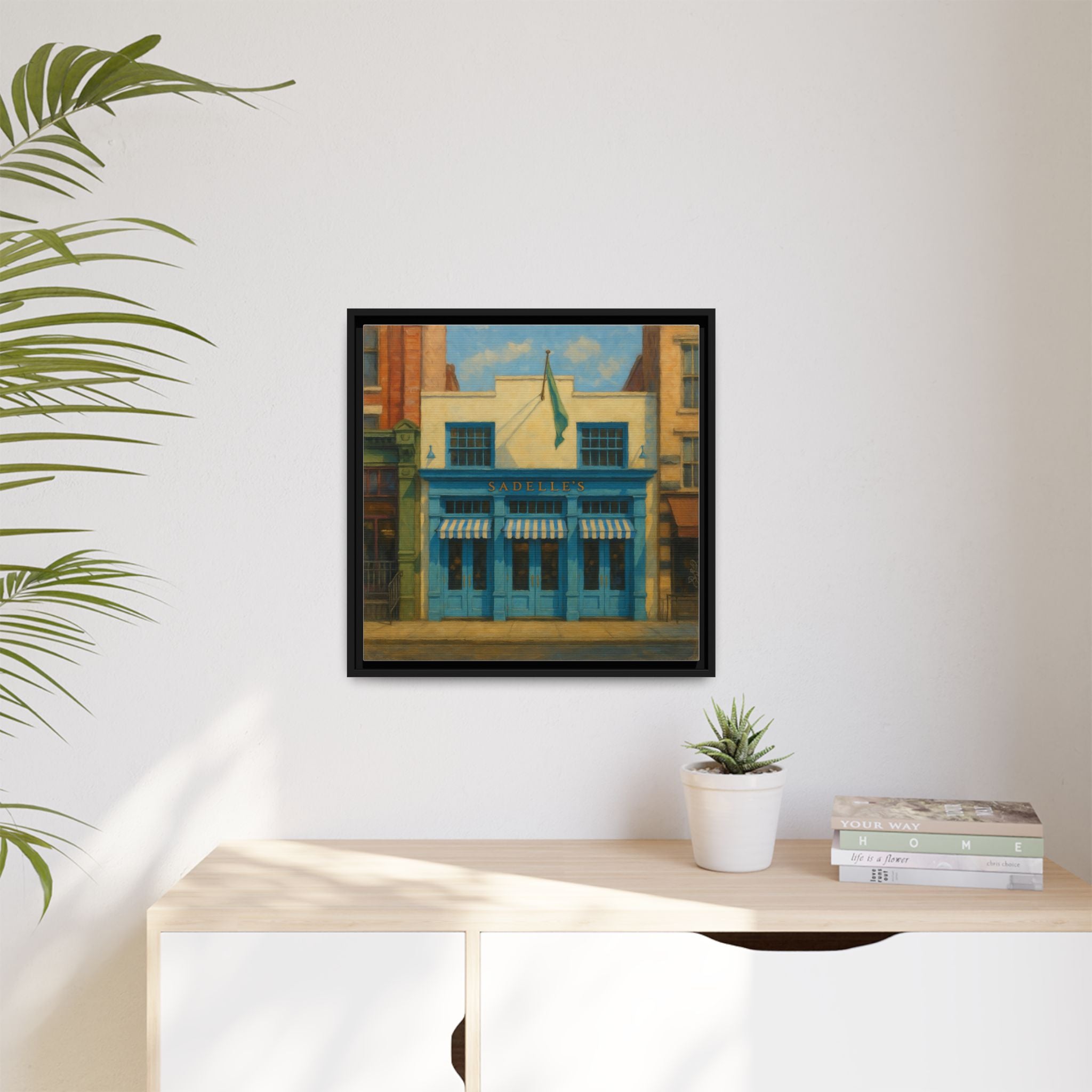 Sadelle's Restaurant — Restaurant Print | Matte Canvas + Wooden Frame