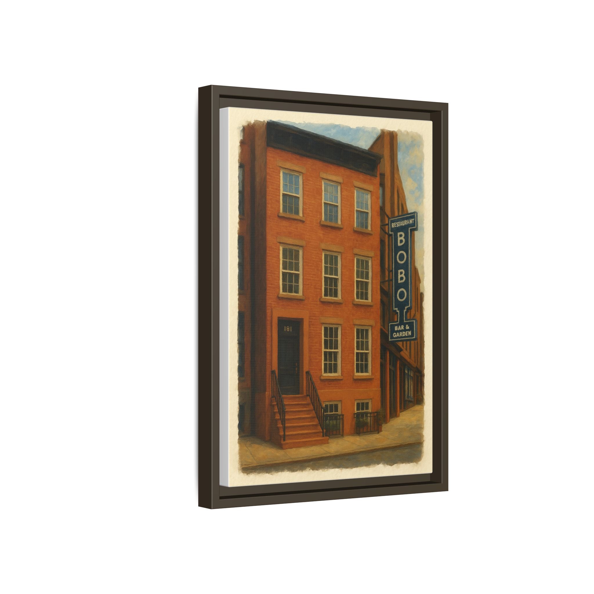 Bobo Restaurant — Restaurant Print | Matte Canvas + Wooden Frame