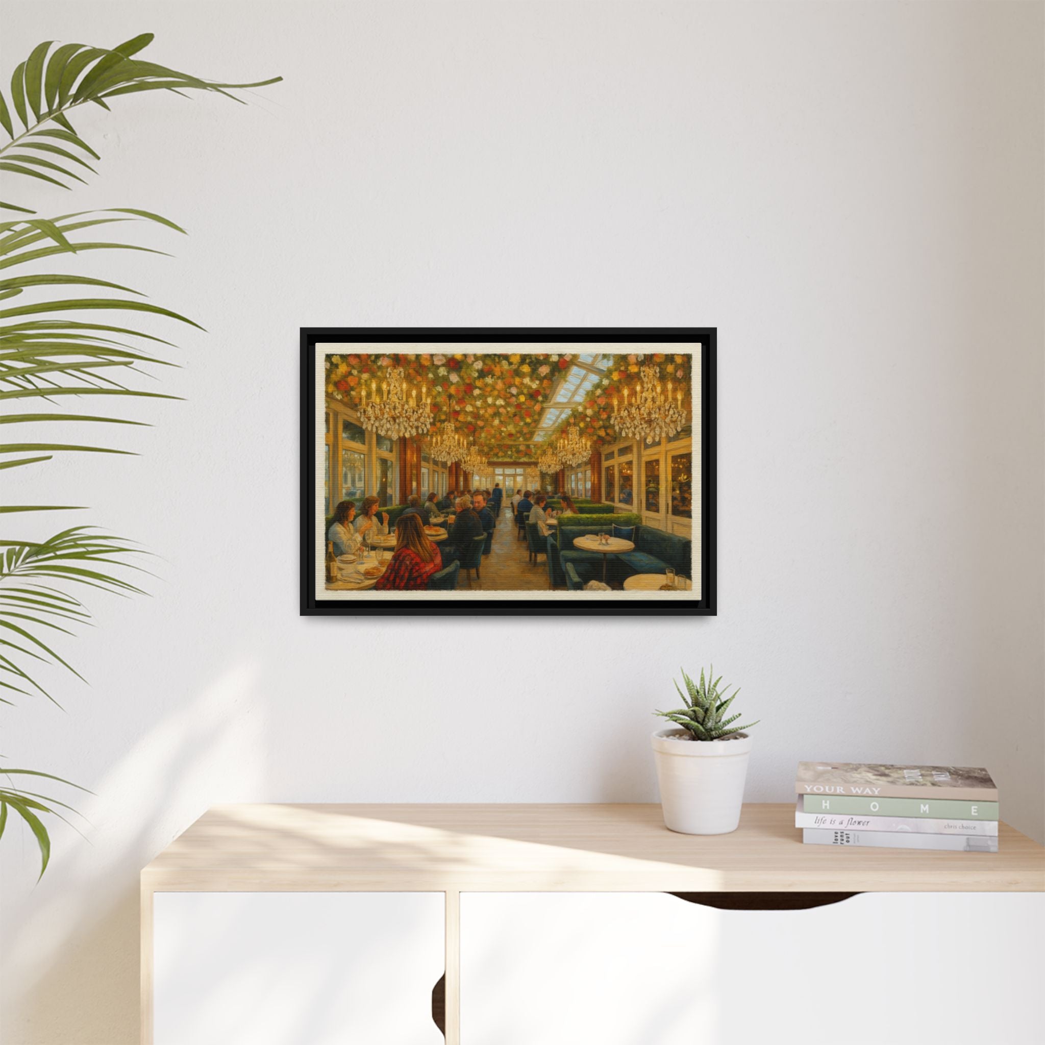 RH Rooftop — Restaurant Print | Matte Canvas + Wooden Frame