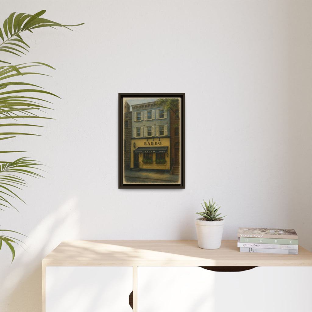 Babbo — Restaurant Print | Matte Canvas + Wooden Frame