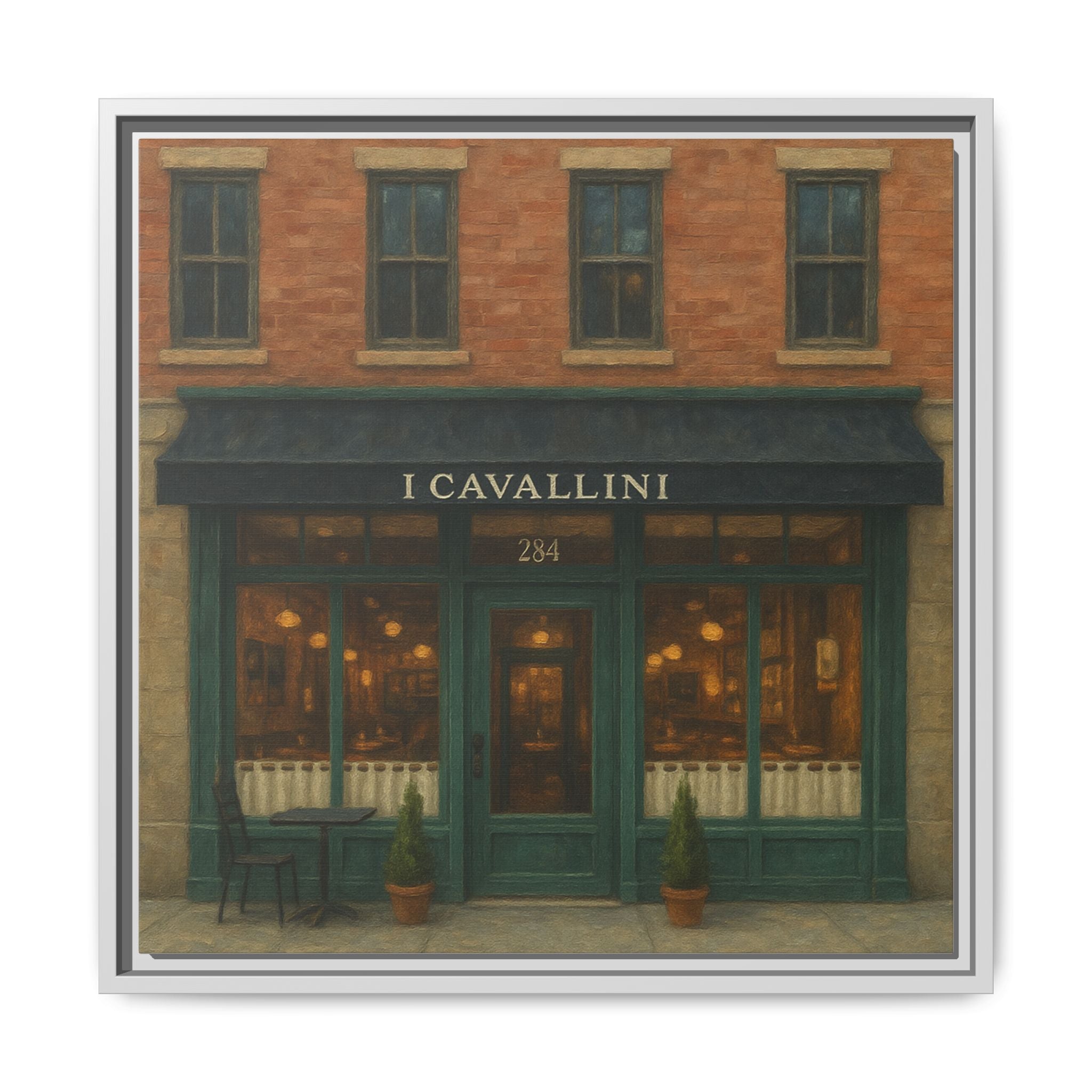 I Cavallini — Restaurant Print | Matte Canvas + Wooden Frame