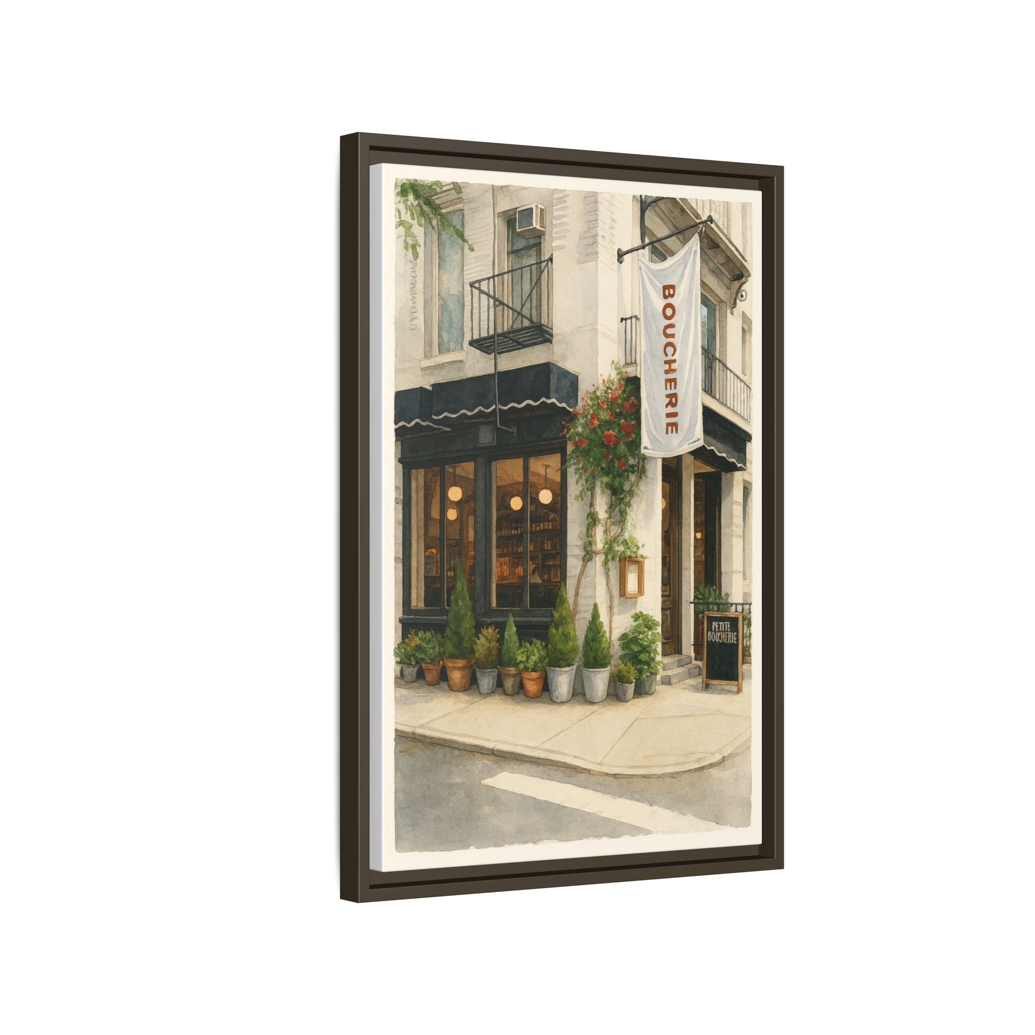 Petite Boucherie — Restaurant Print | Matte Canvas + Wooden Frame