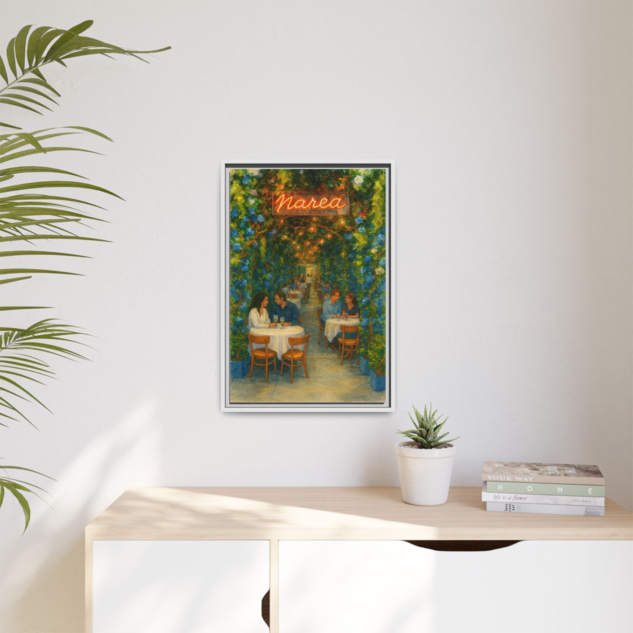 Marea — Restaurant Print | Matte Canvas + Wooden Frame