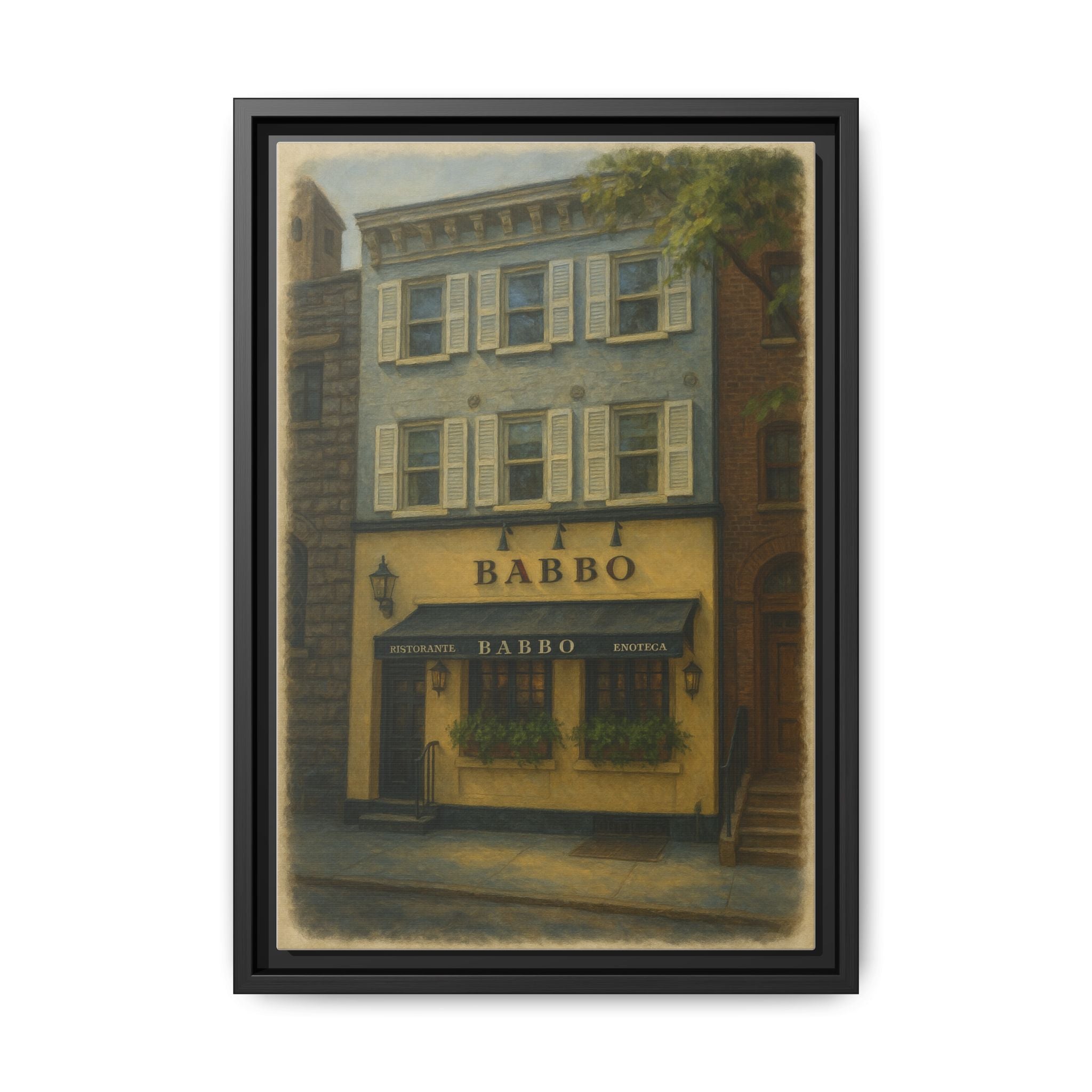 Babbo — Restaurant Print | Matte Canvas + Wooden Frame