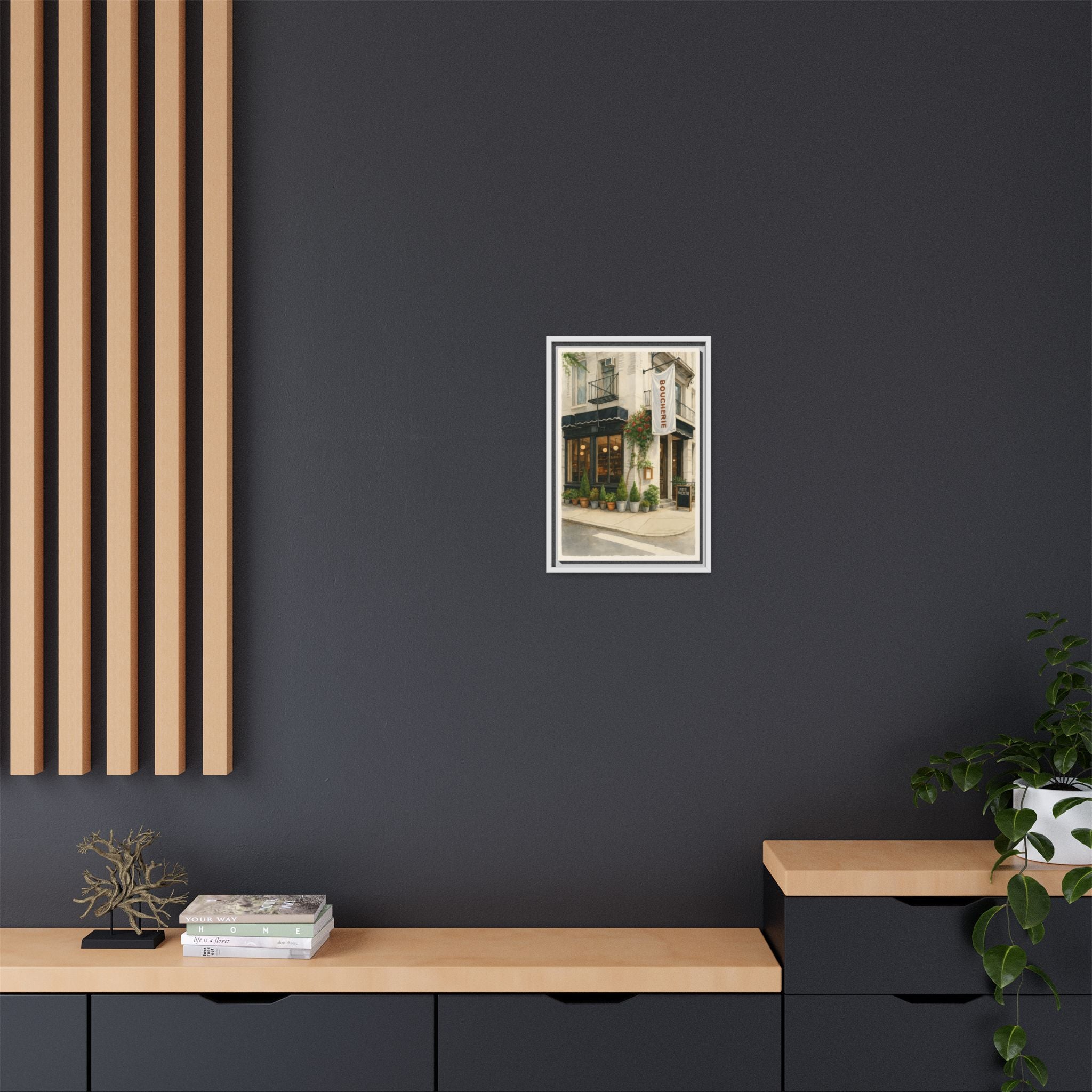 Petite Boucherie — Restaurant Print | Matte Canvas + Wooden Frame